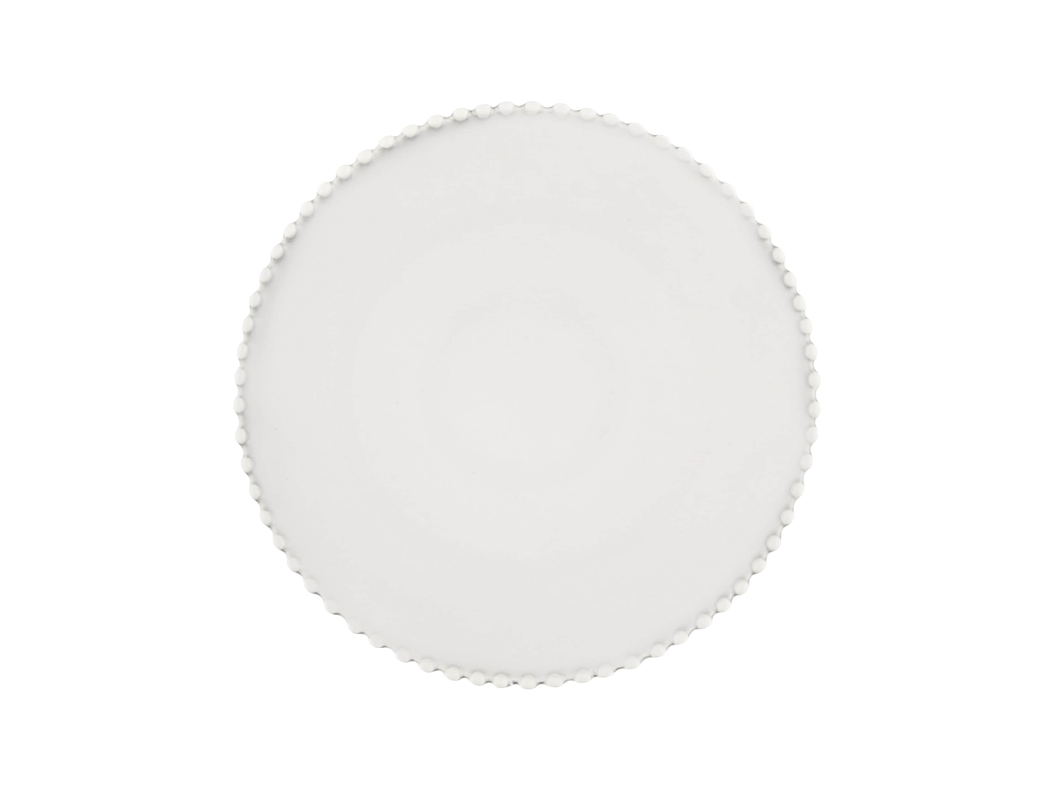 Avignon White Dinner Plate Set with Pearl Trim, slide 2 of 3