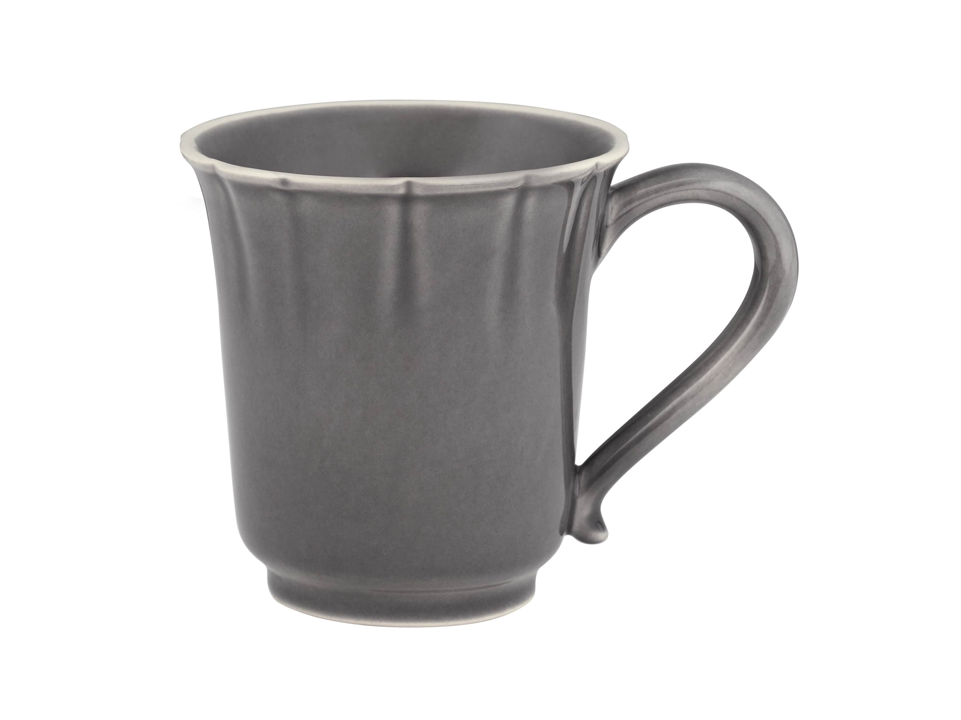 Avignon Grey Scalloped Mugs (Set of 4)