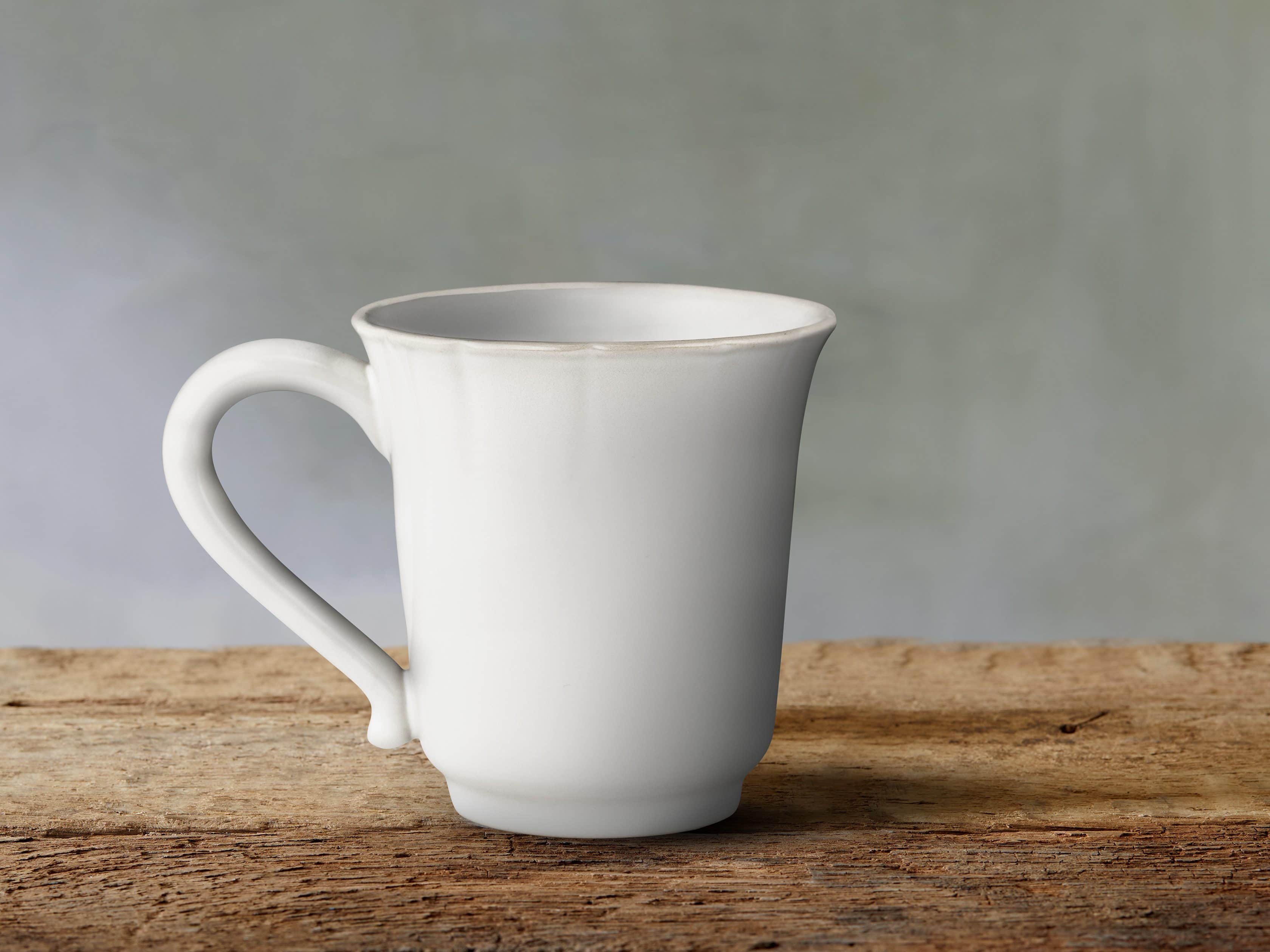 Avignon White Scalloped Mug Set (Set of 4)