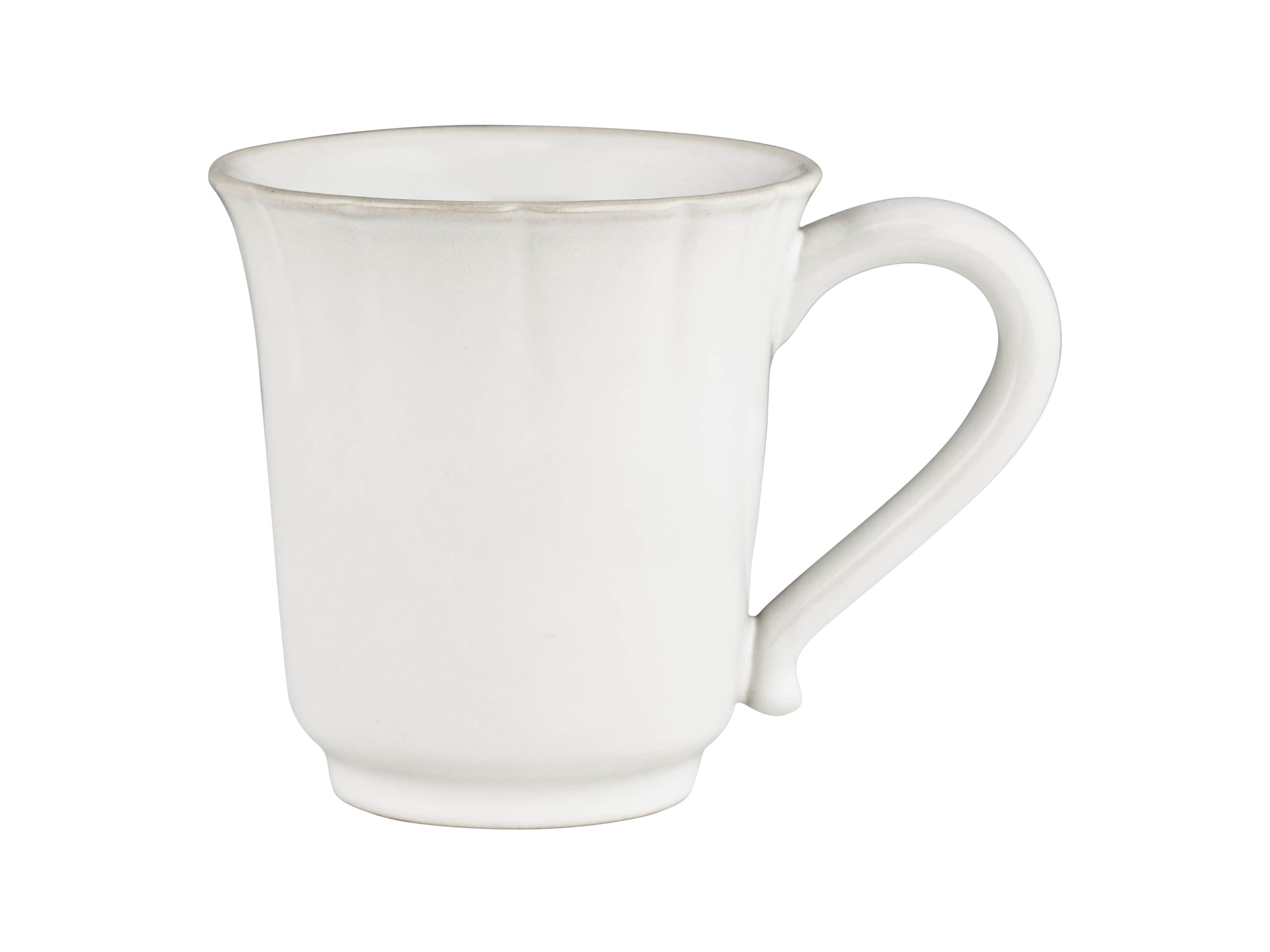 Avignon White Scalloped Mug Set (Set of 4)