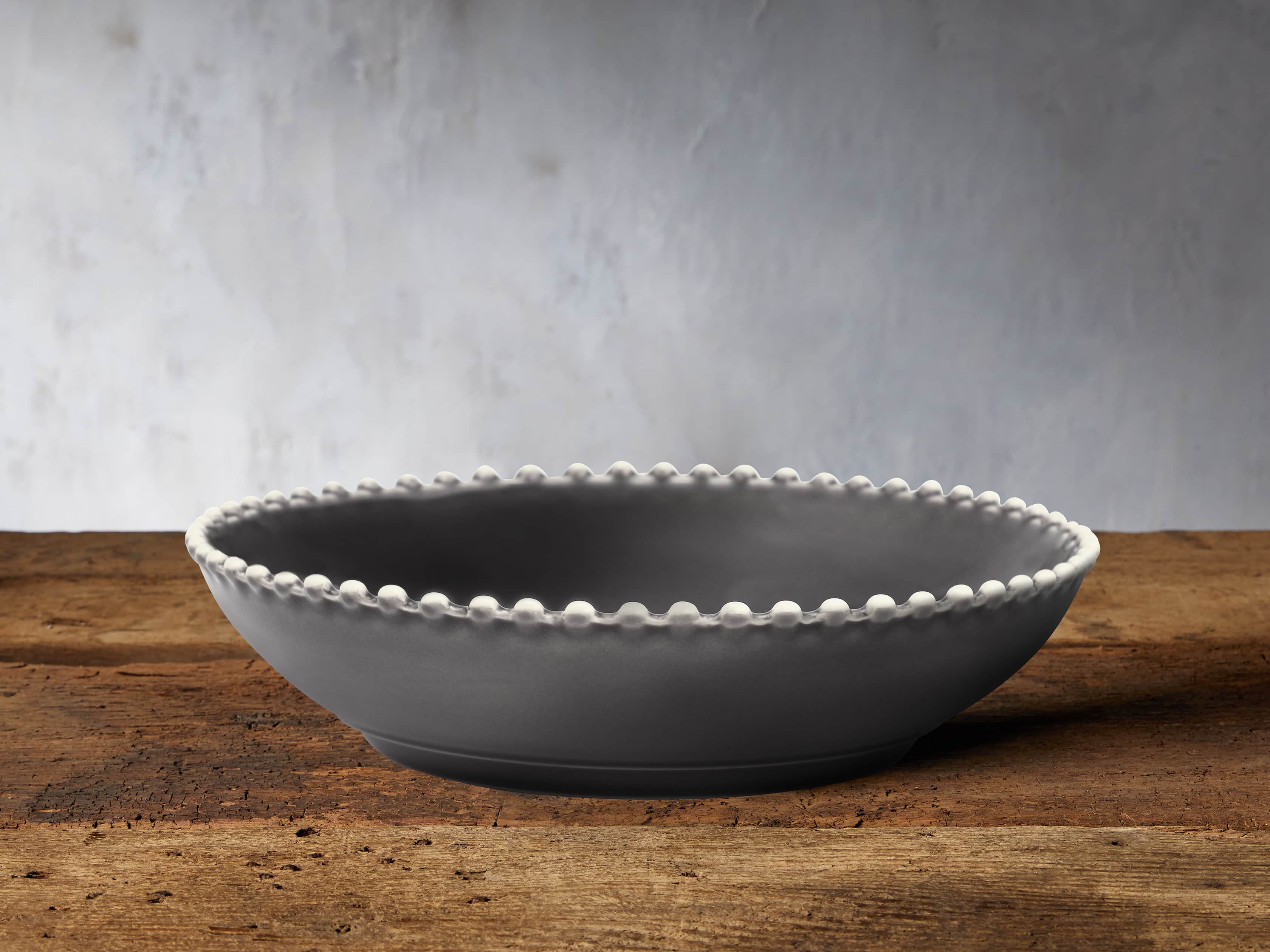 Avignon Grey Soup Bowls with Pearl Trim (Set of 4), slide 1 of 3