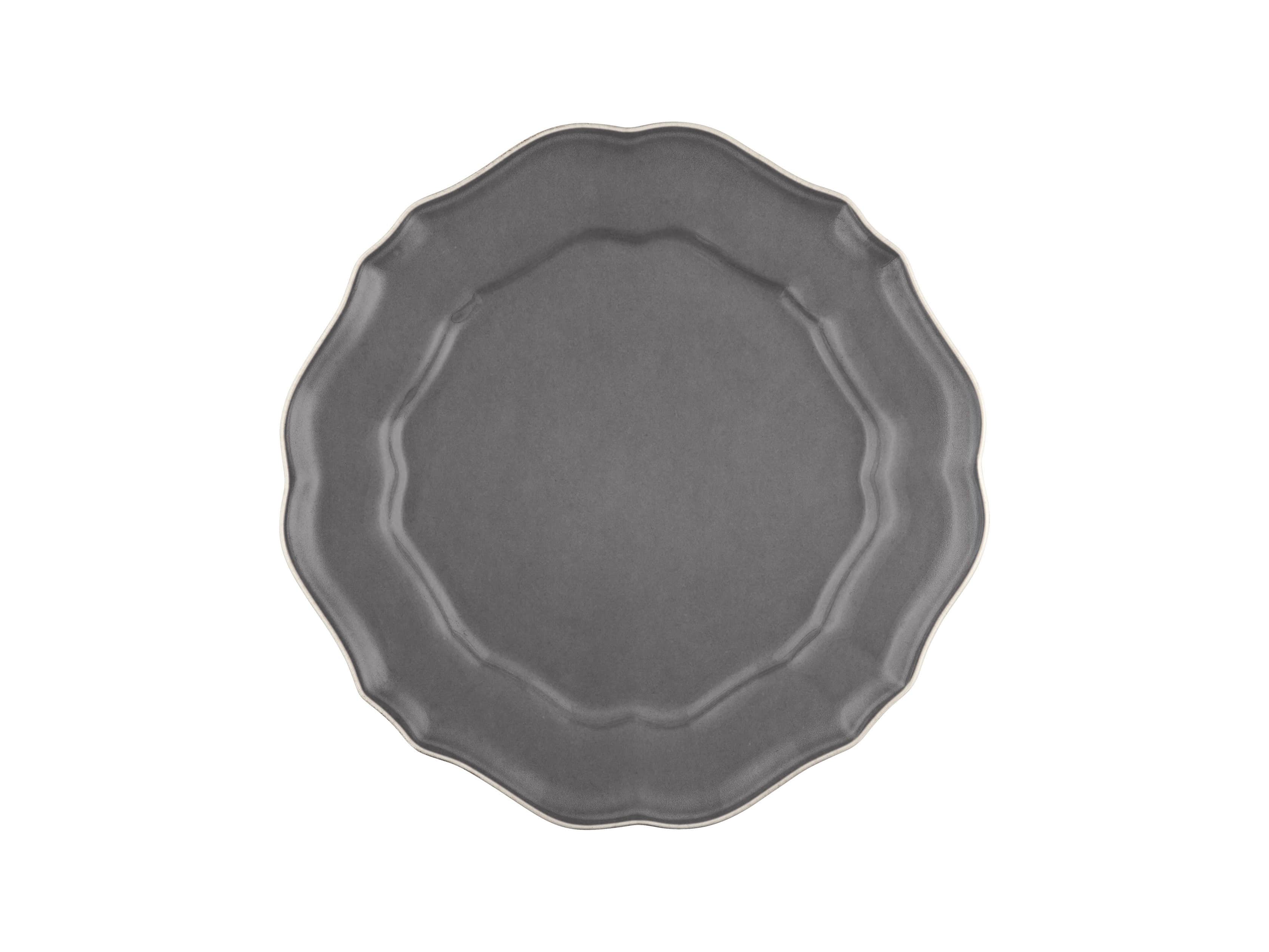 Avignon Grey Scalloped Salad Plate Set (Set of 4)