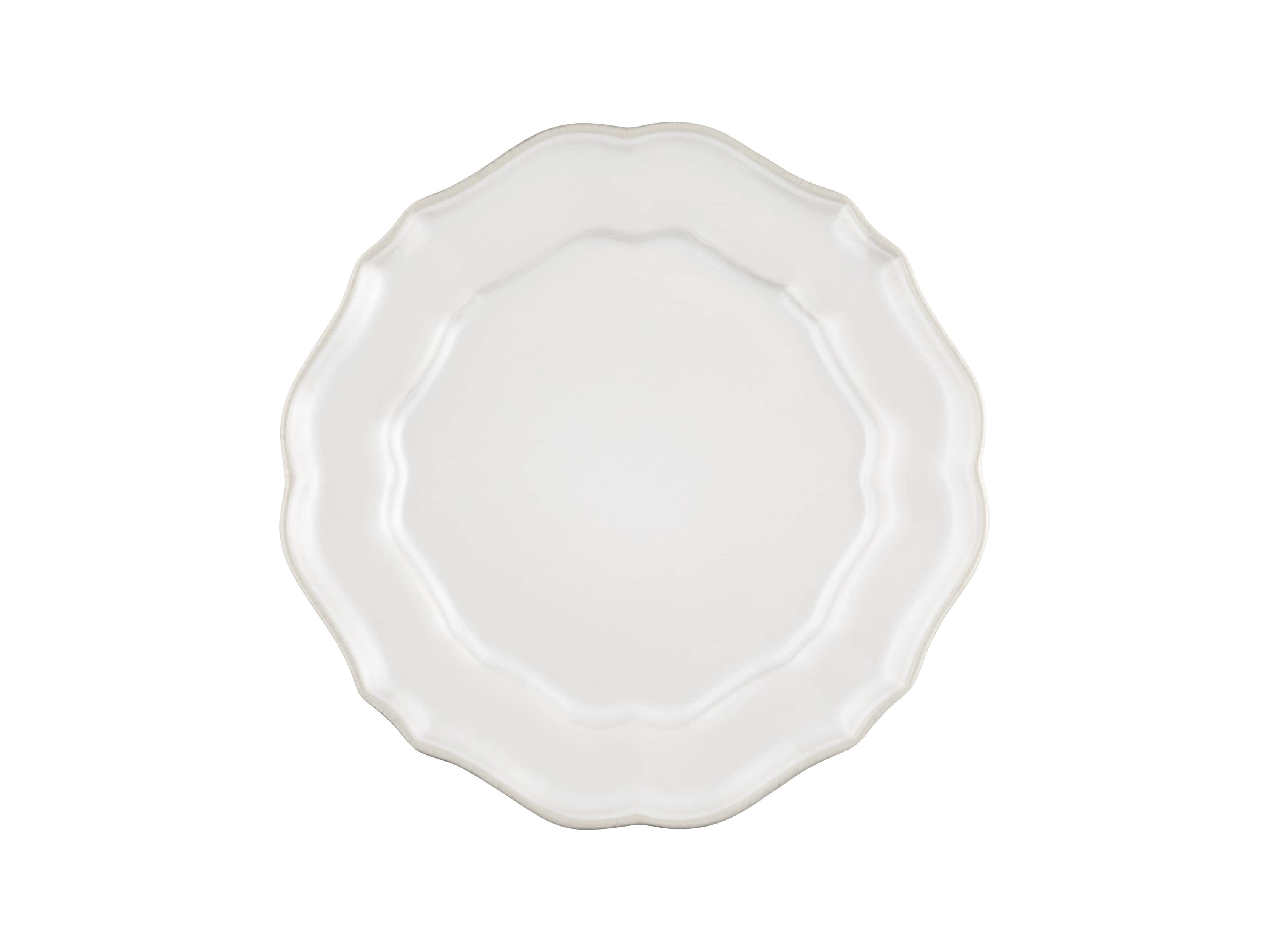 Avignon White Scalloped Salad Plate Set (Set of 4)