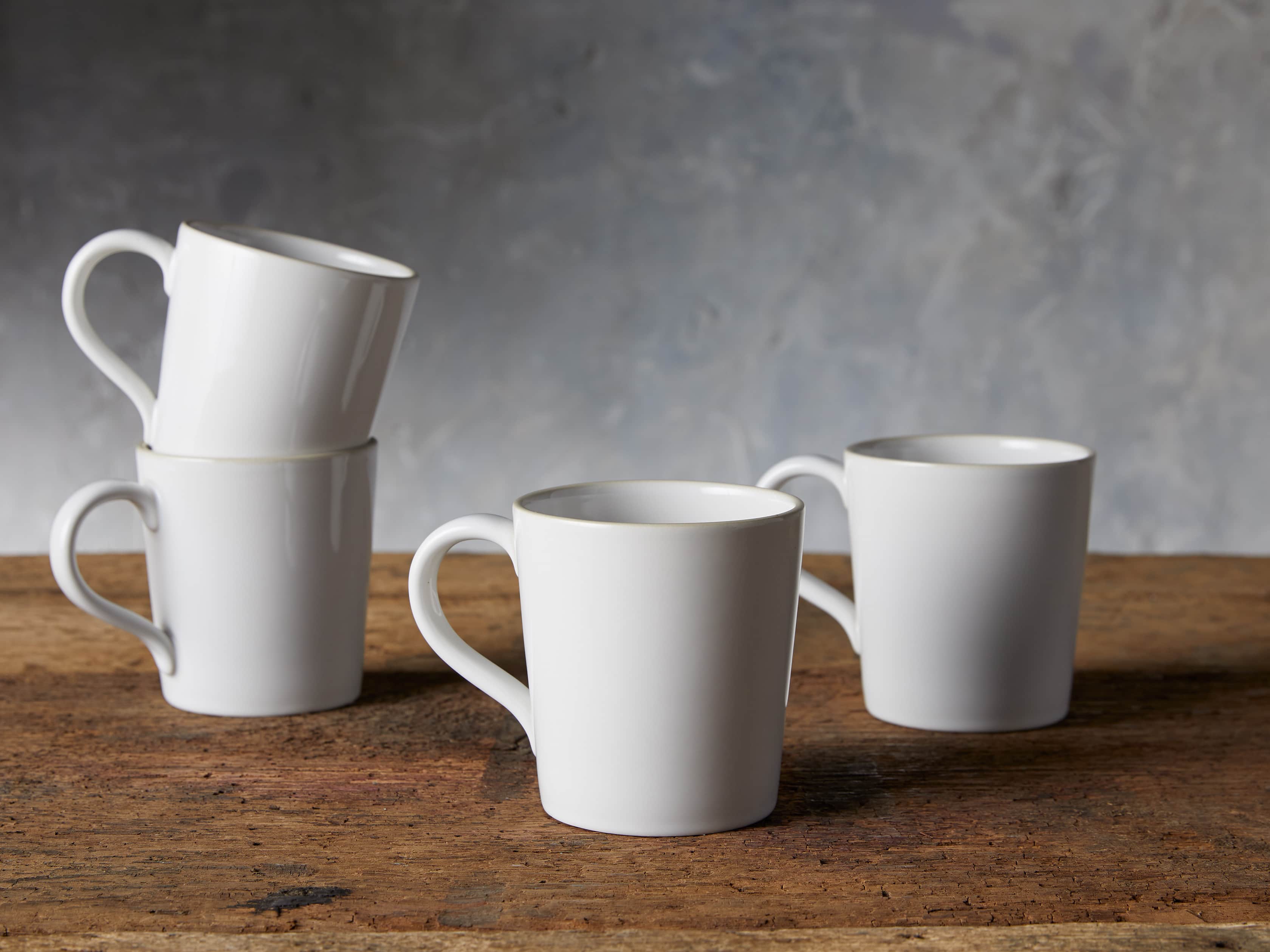 Avignon White Polished Mugs (set of 4), slide 2 of 4