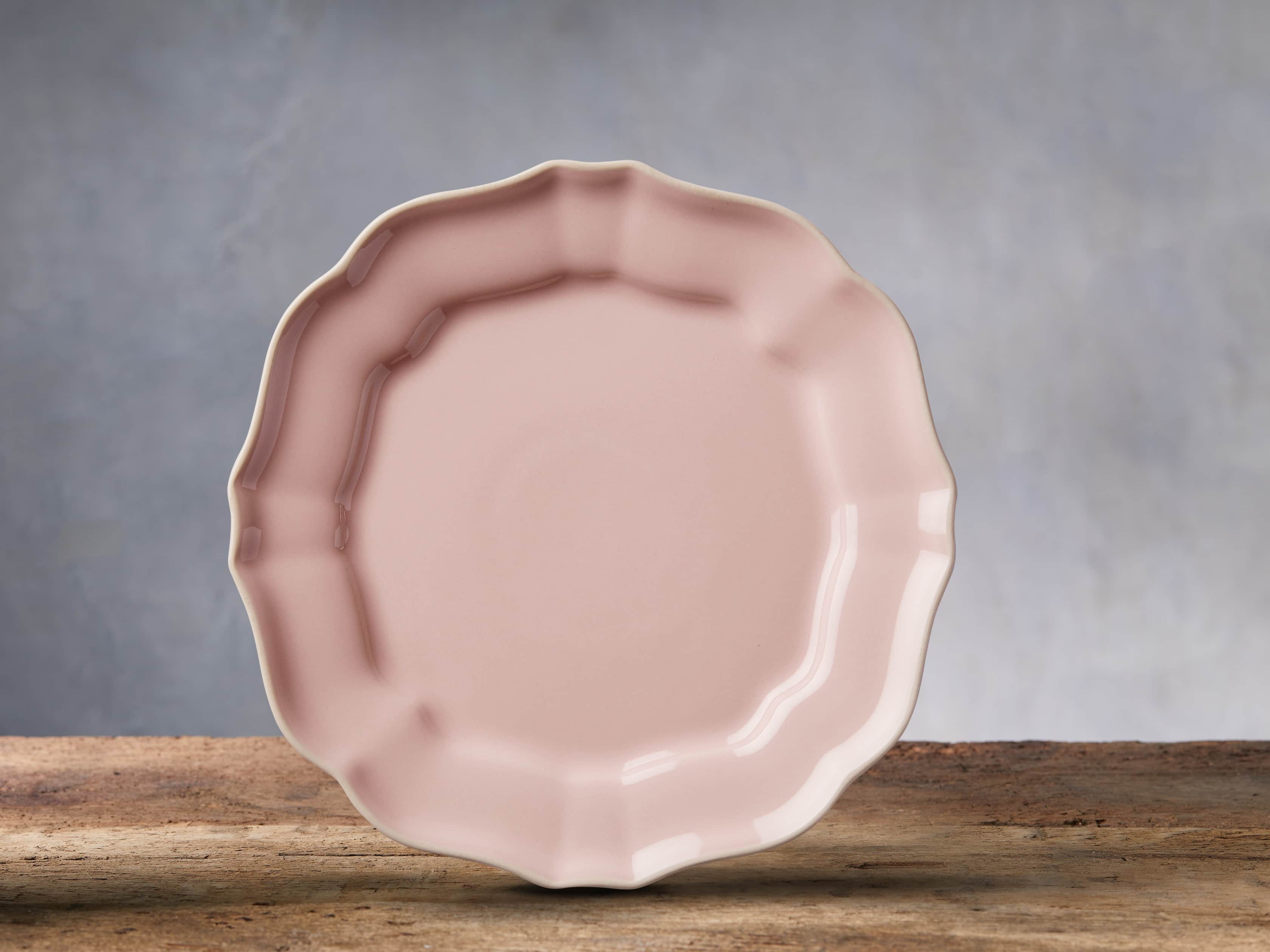 Avignon Blush Scalloped Salad Plates (Set of 4)