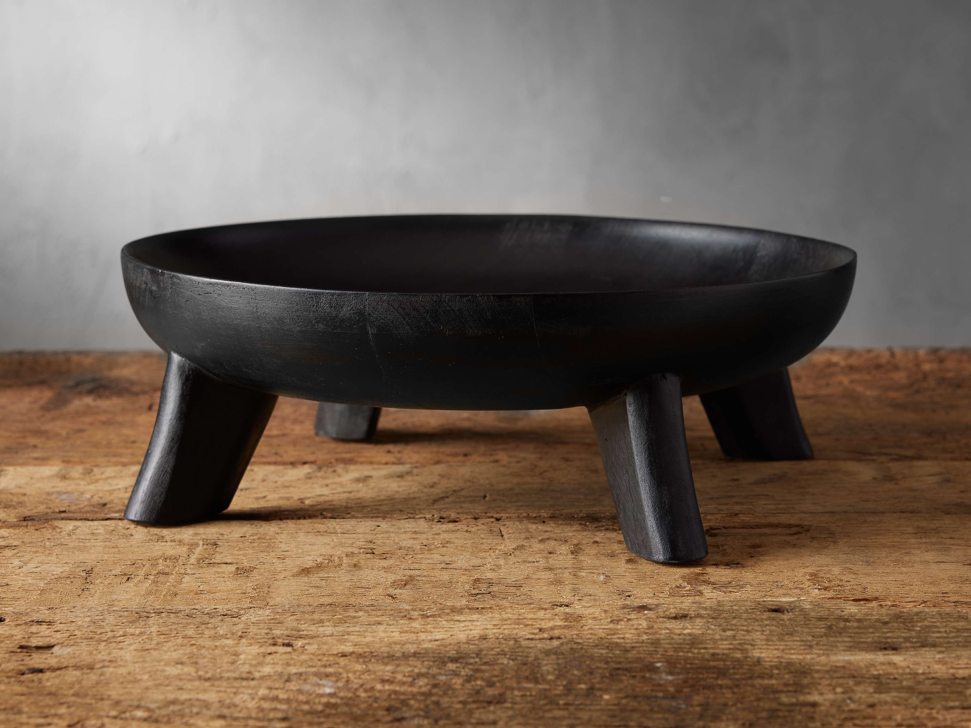 African Footed Solid Wood Bowl African Footed Solid Wood Bowl