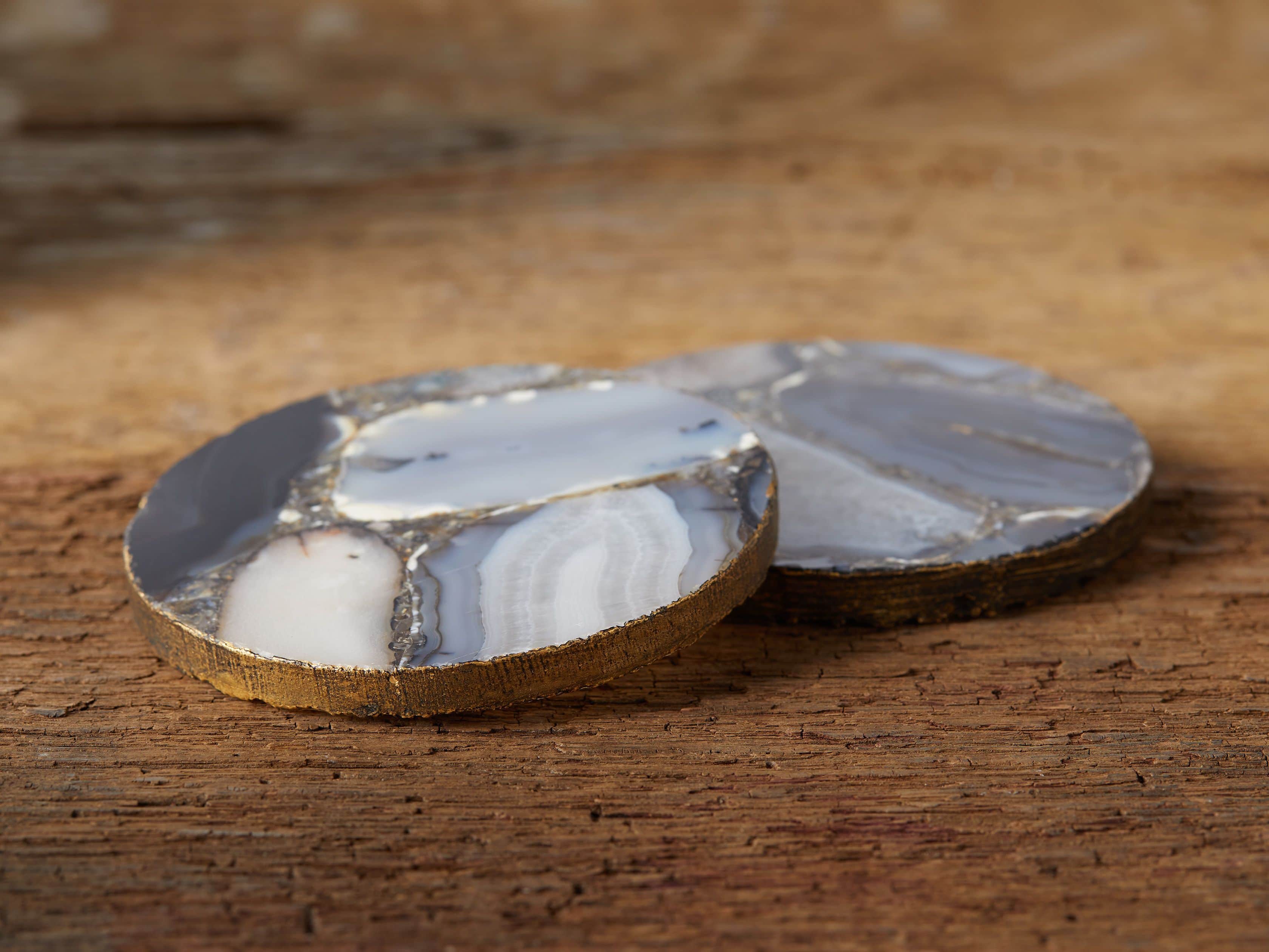 black agate coasters