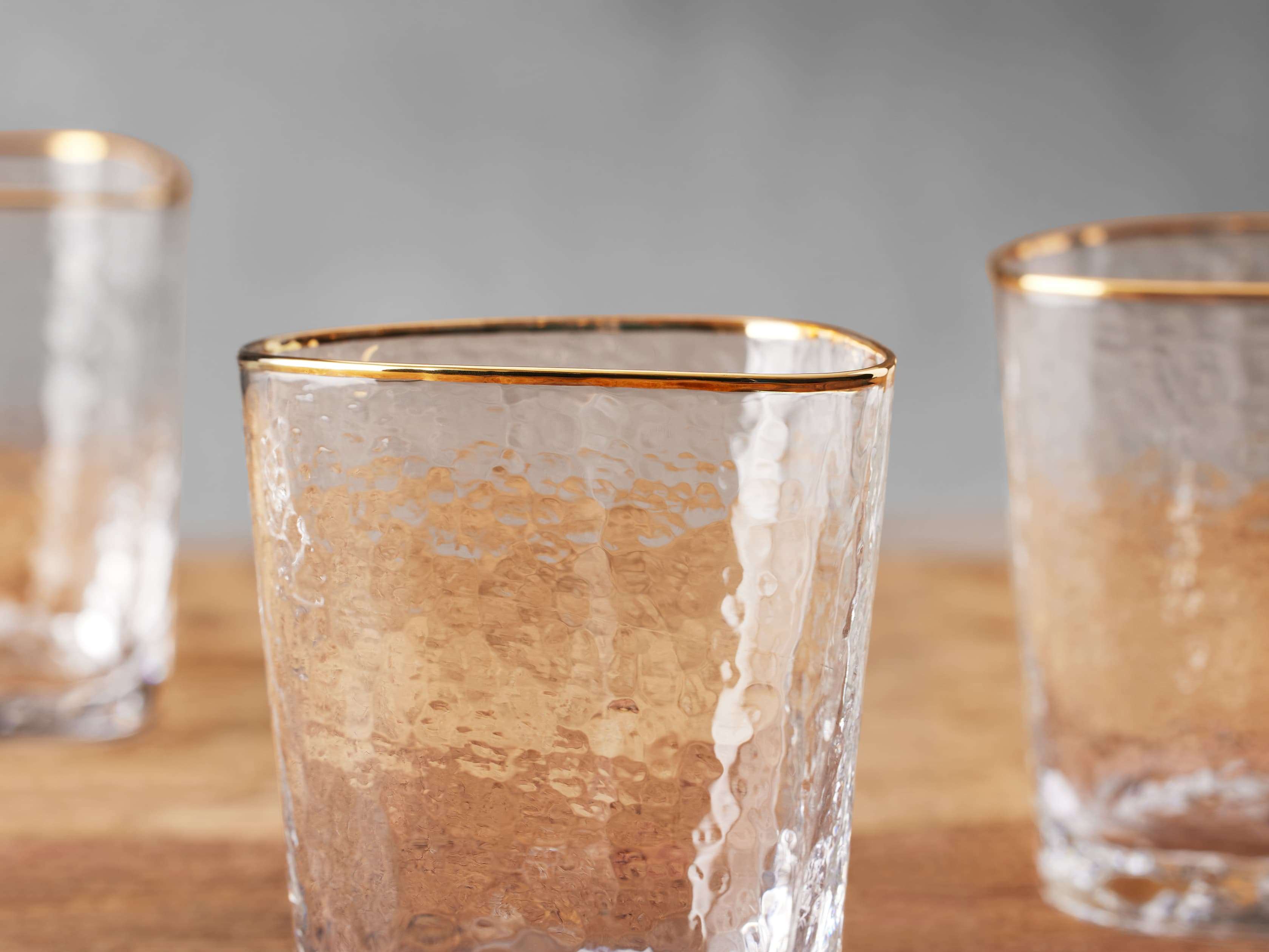 Seema Clear Highball Glasses (Set of 4) in White | Arhaus