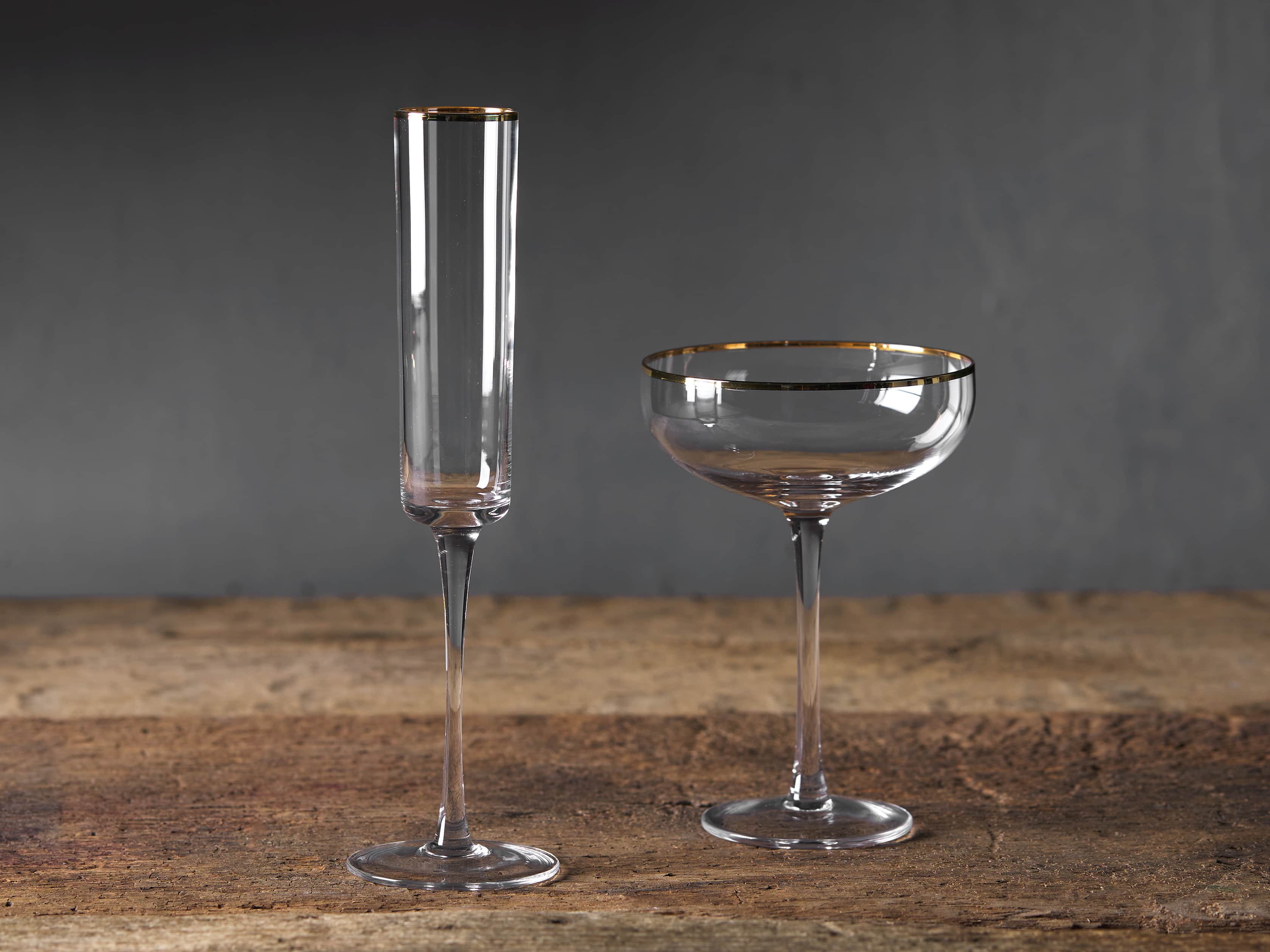 Gold Rimmed Champagne Flutes (Set of 6), slide 3 of 5