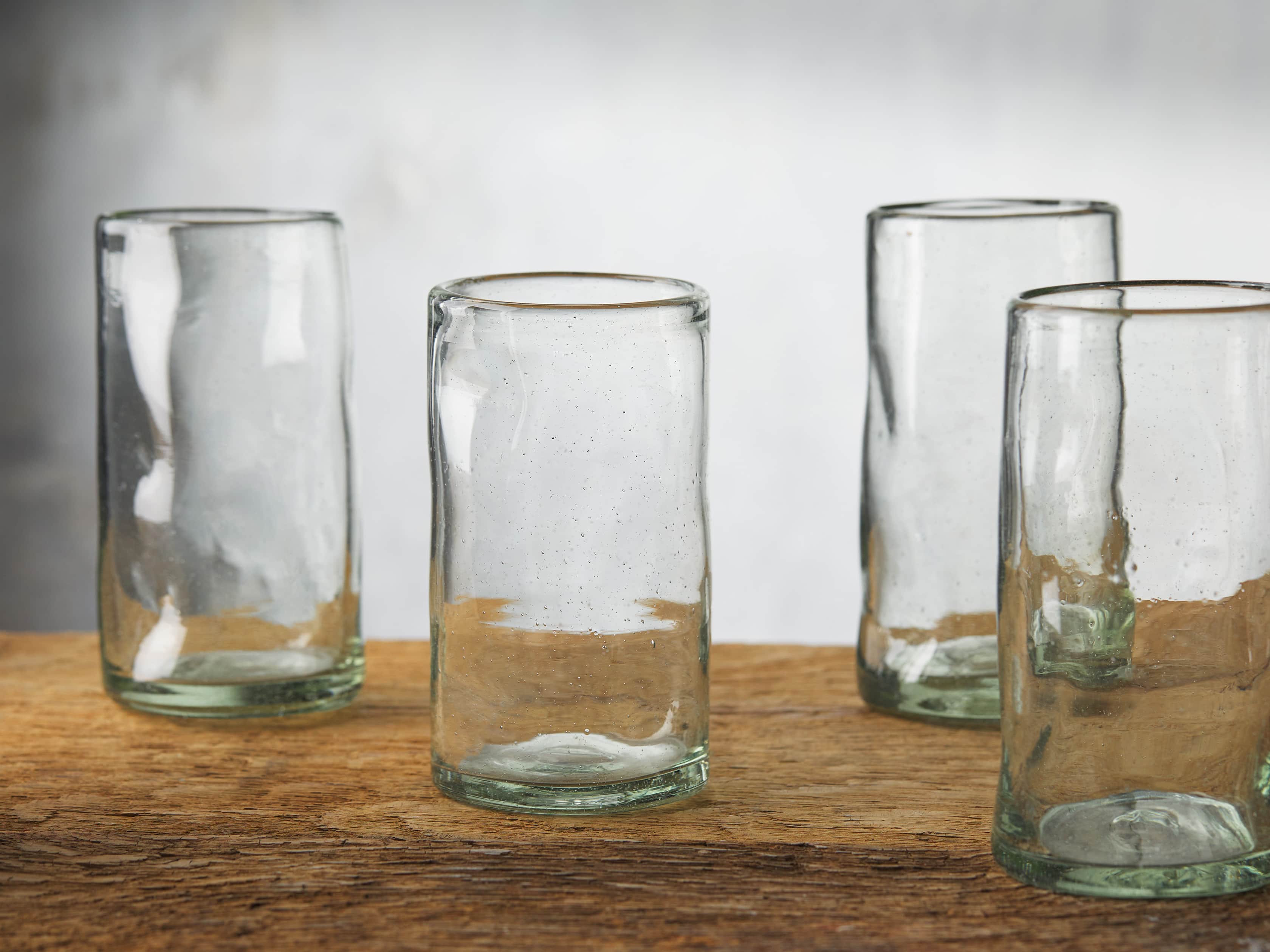 Organic Highball Glass (Set of 4) in White | Arhaus