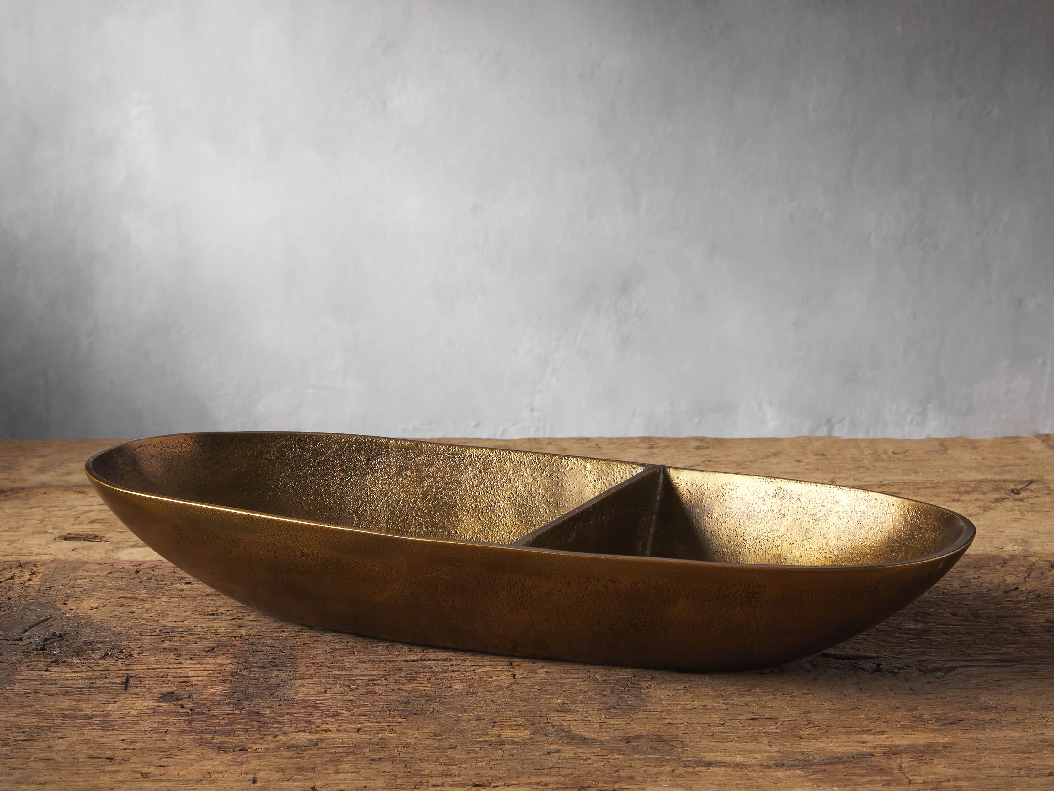 Ottavio 2 Bowl Server in Antique Brass, slide 1 of 4