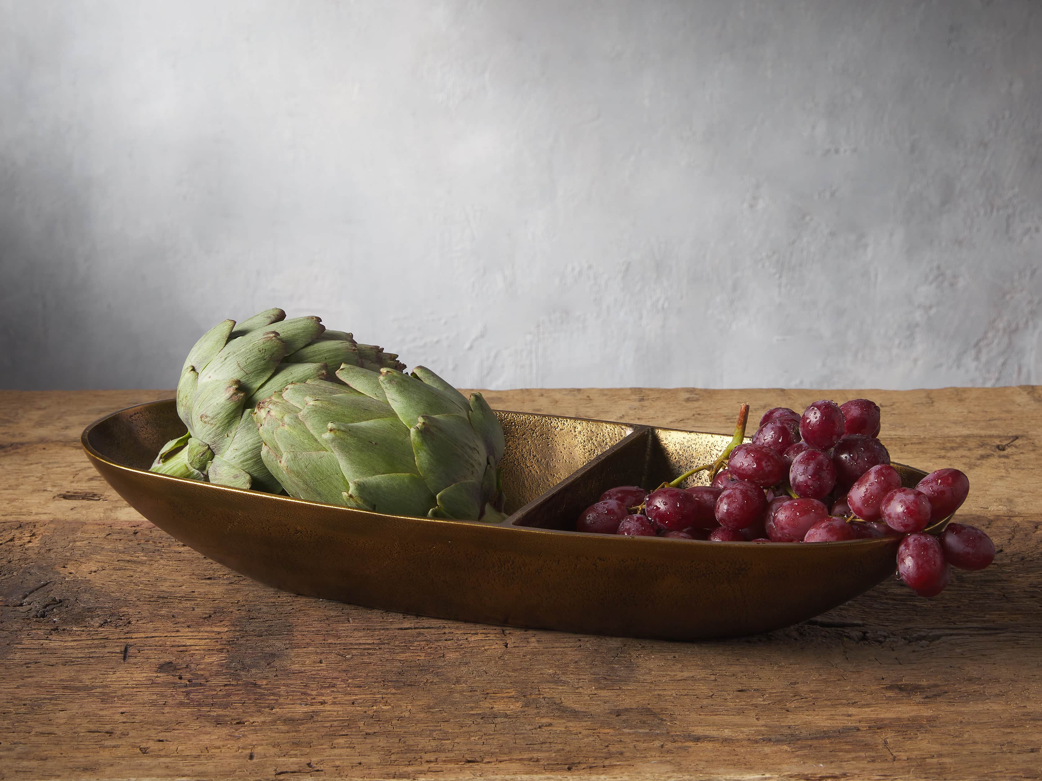 Ottavio 2 Bowl Server in Antique Brass, slide 2 of 4