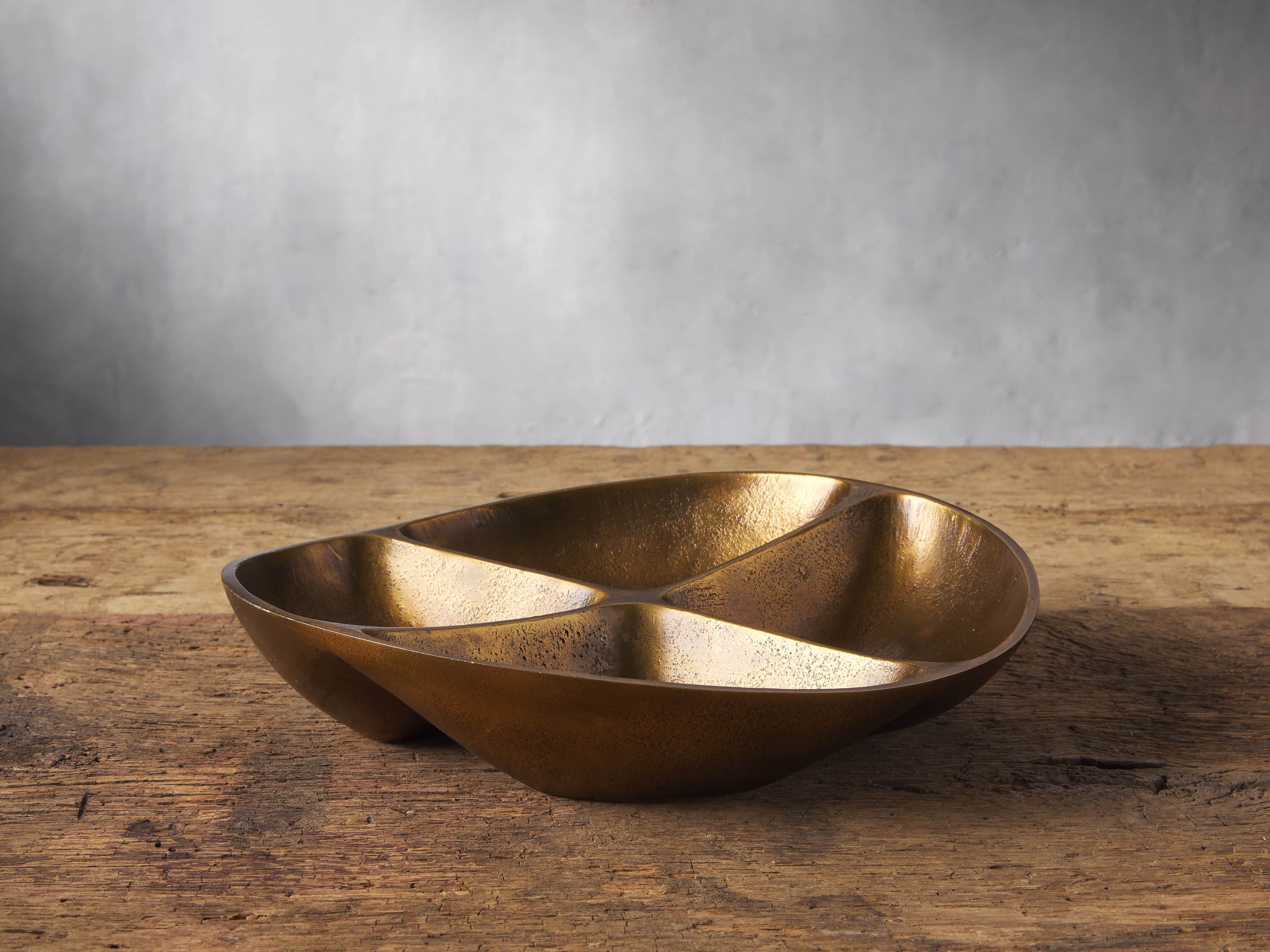 Ottavio Four Bowl Server in Antique Brass, slide 1 of 4