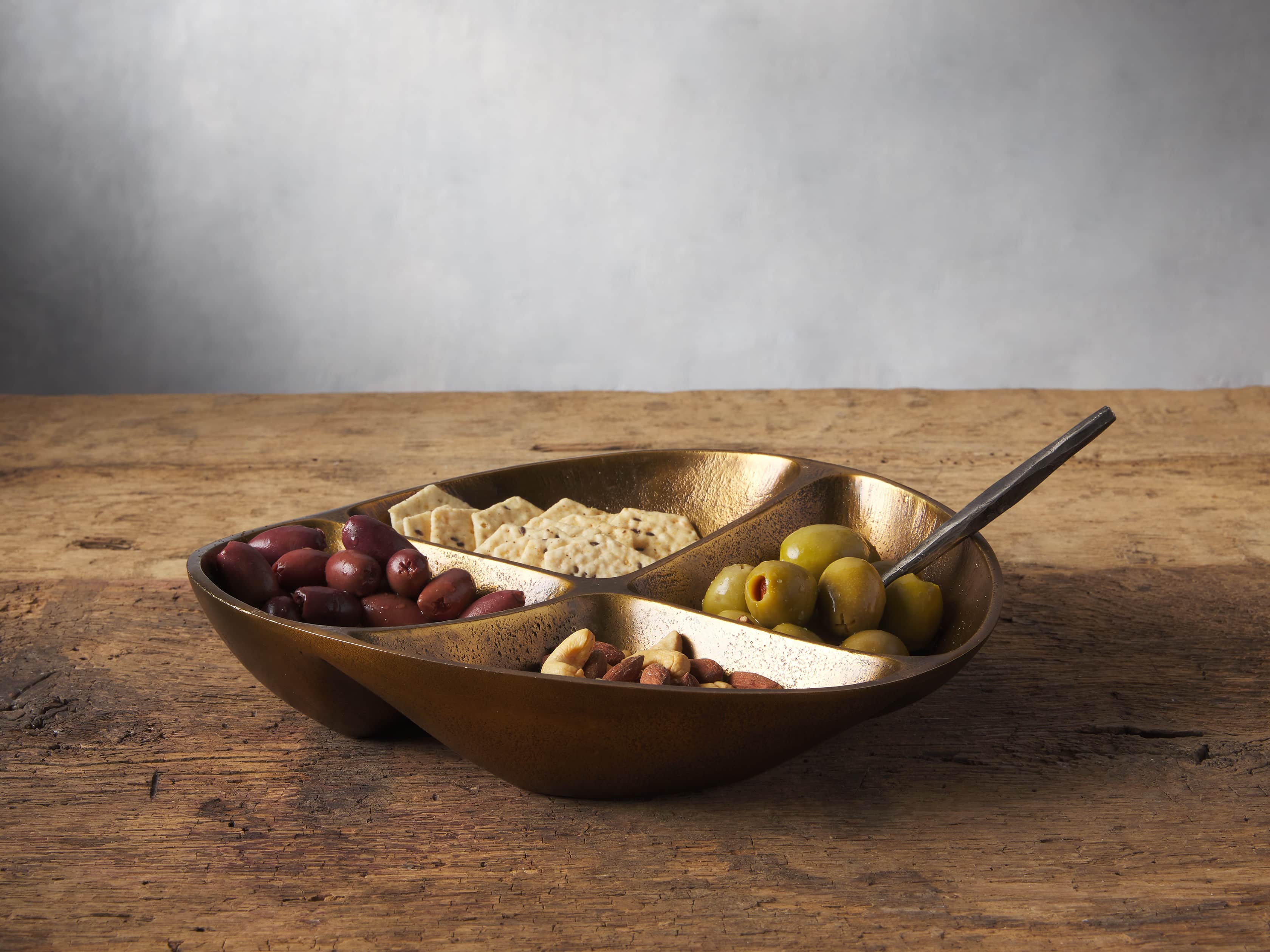 Ottavio Four Bowl Server in Antique Brass, slide 2 of 4