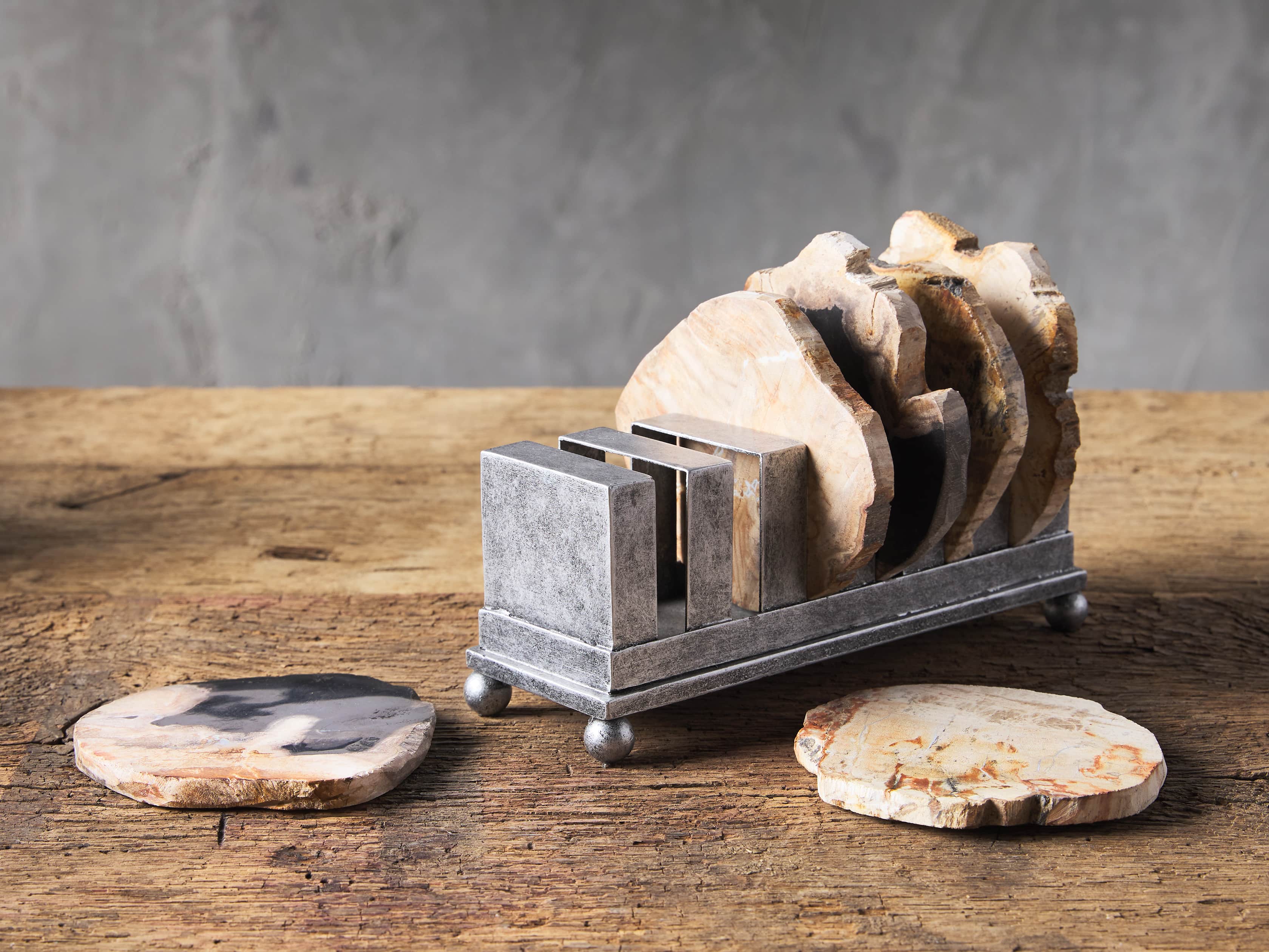Petrified Wood Coasters, slide 1 of 2