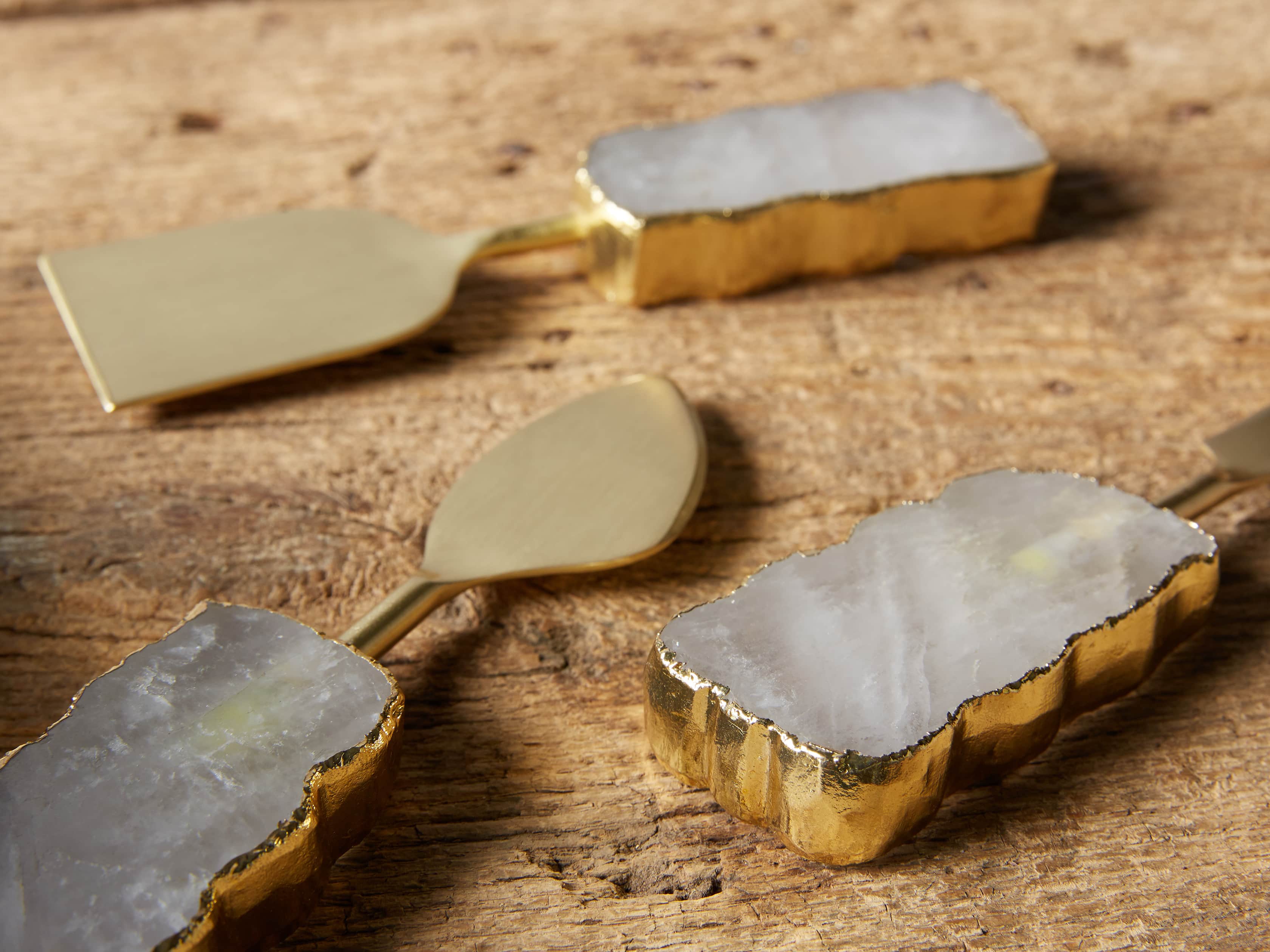 White Quartz Cheese Knife Set