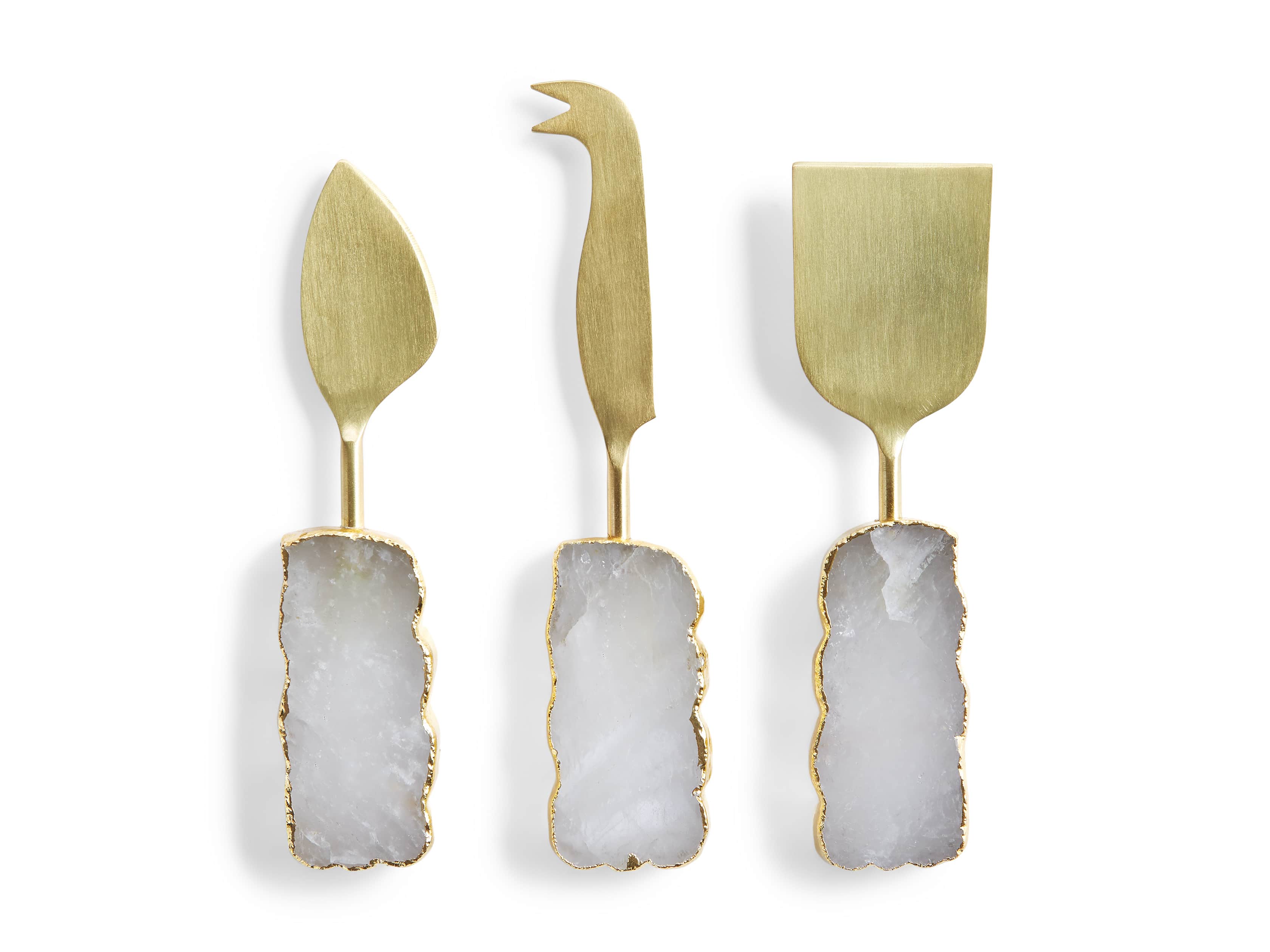 White Quartz Cheese Knife Set