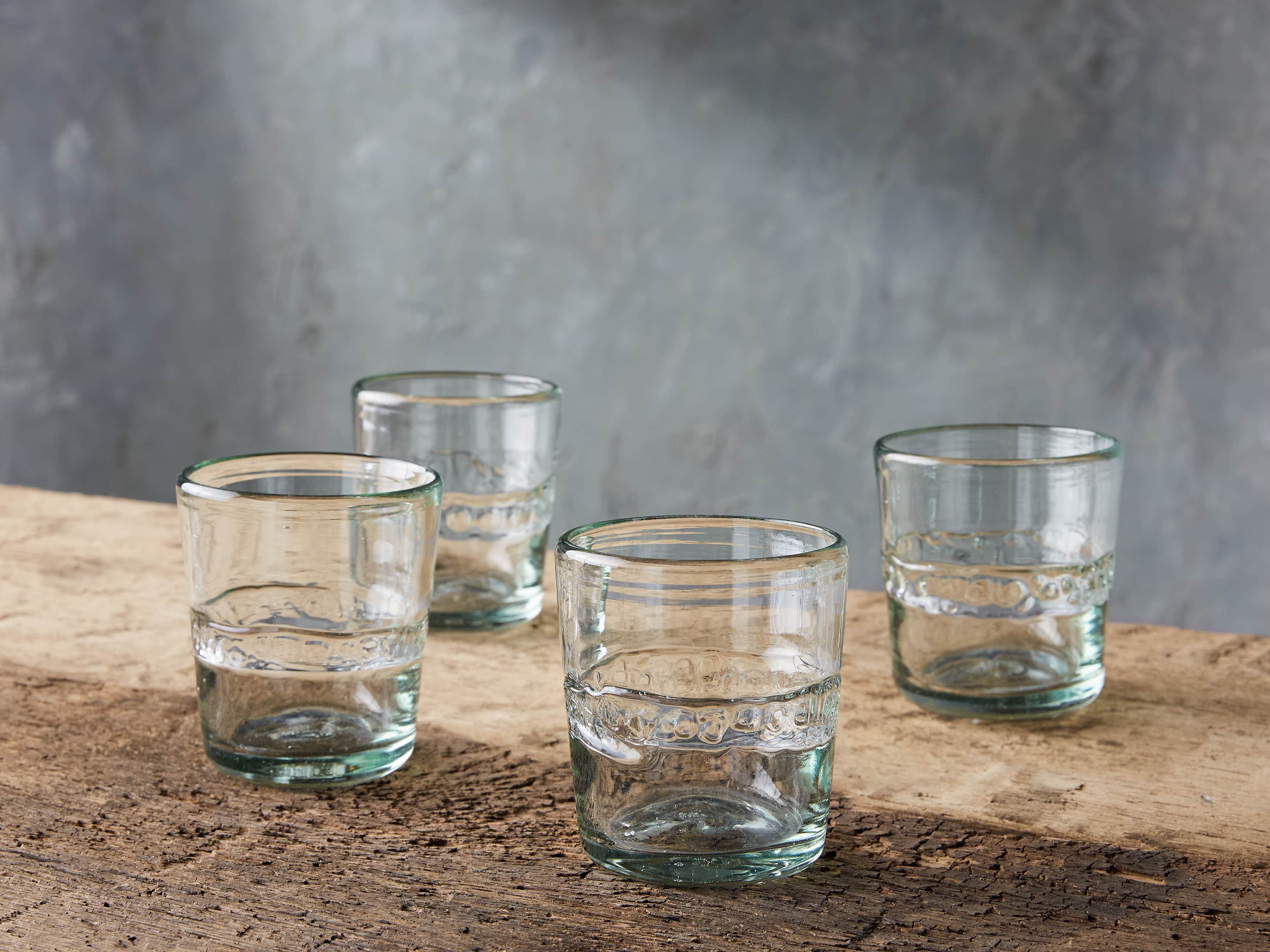 Ribbon Clear Double OldFashioned Glasses (Set of 4) Arhaus