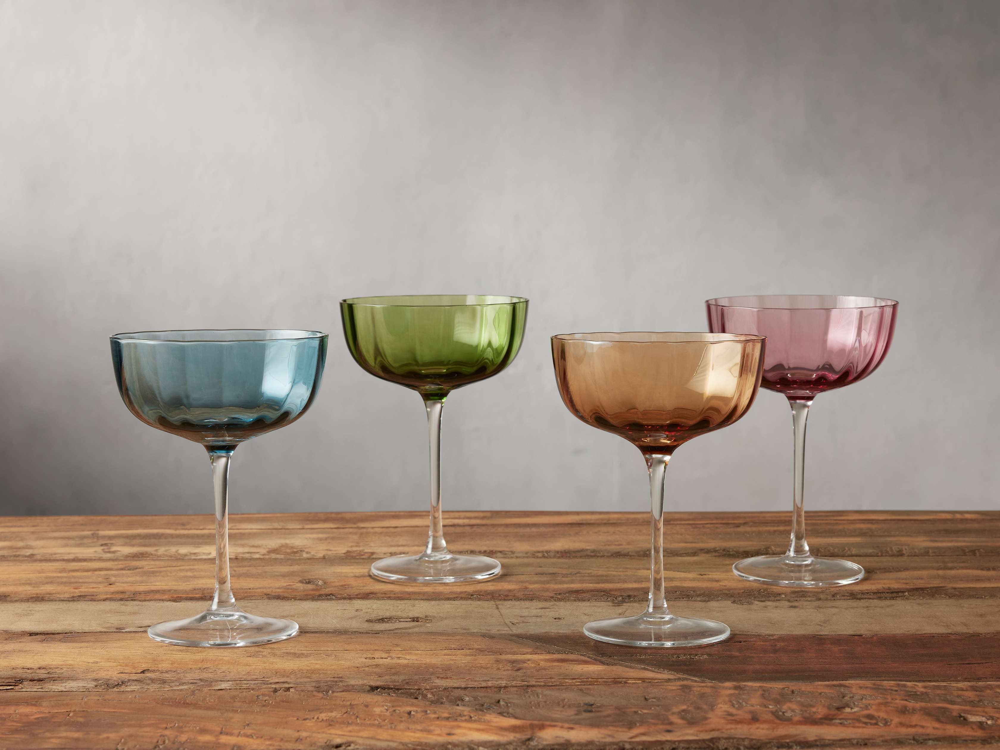 Camilo Cocktail Glasses (Set of 4) in Wood Transparent | Arhaus