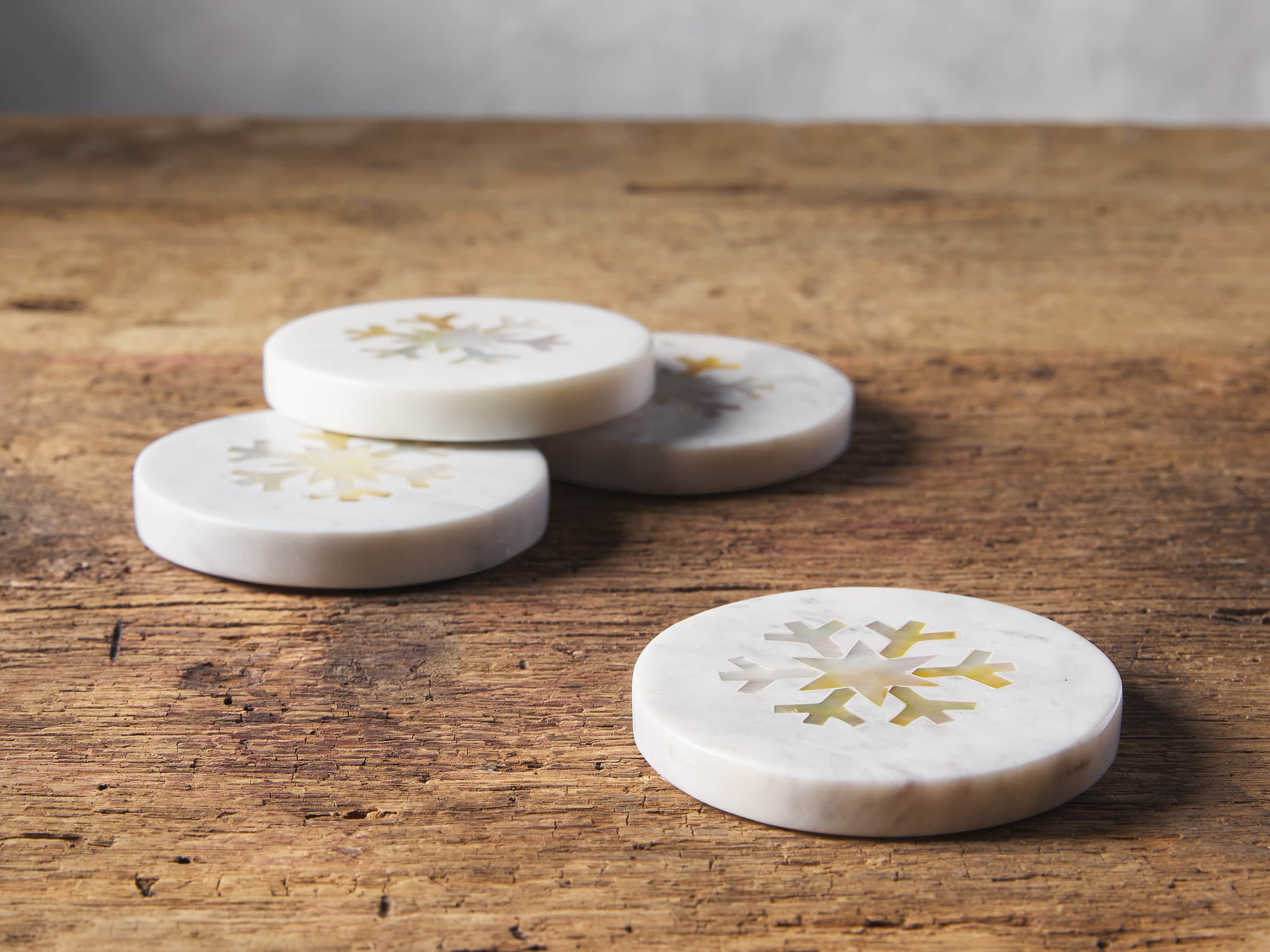 Set of 4 Snowflake Coasters, slide 1 of 3