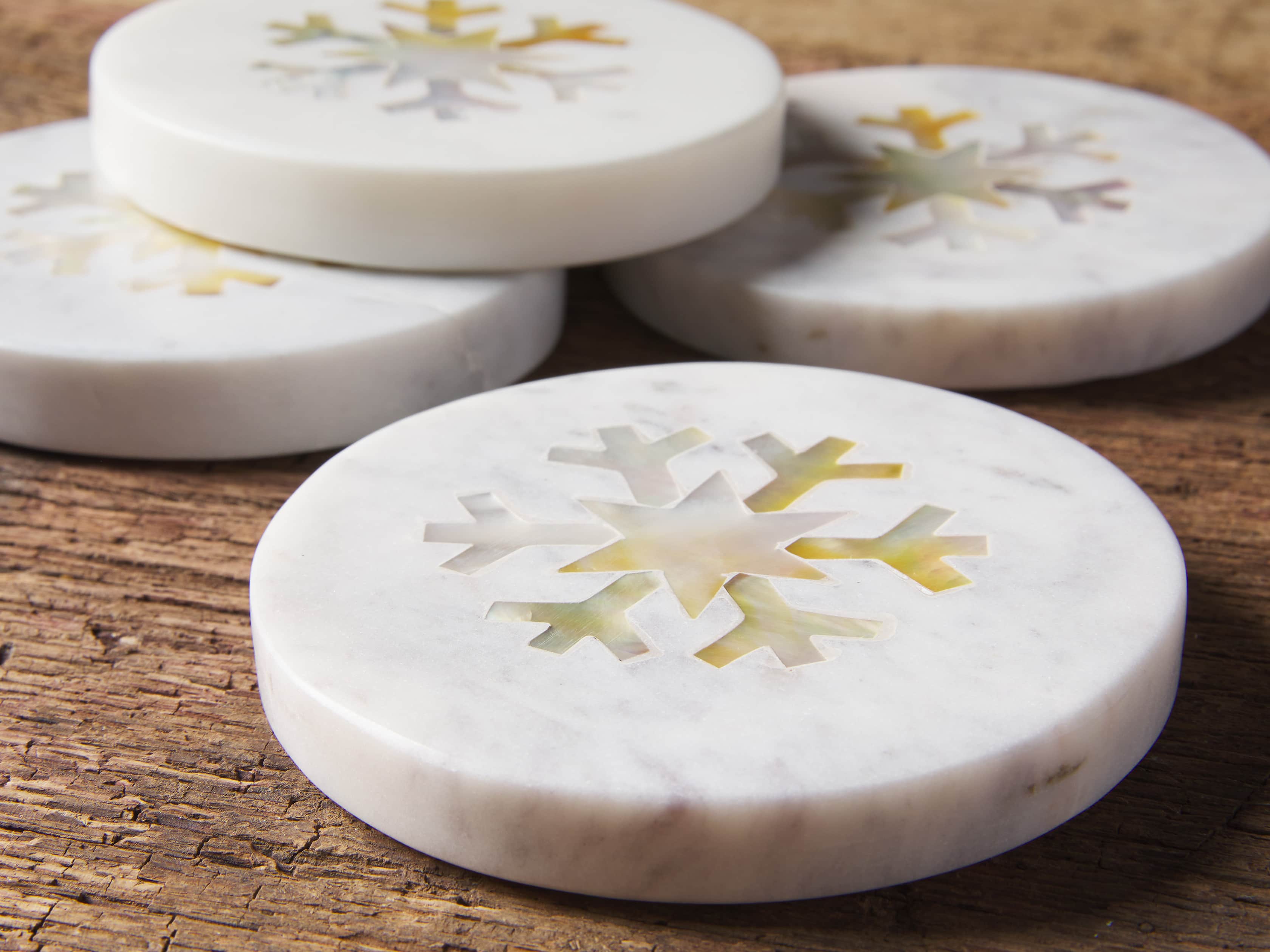 Set of 4 Snowflake Coasters, slide 3 of 3