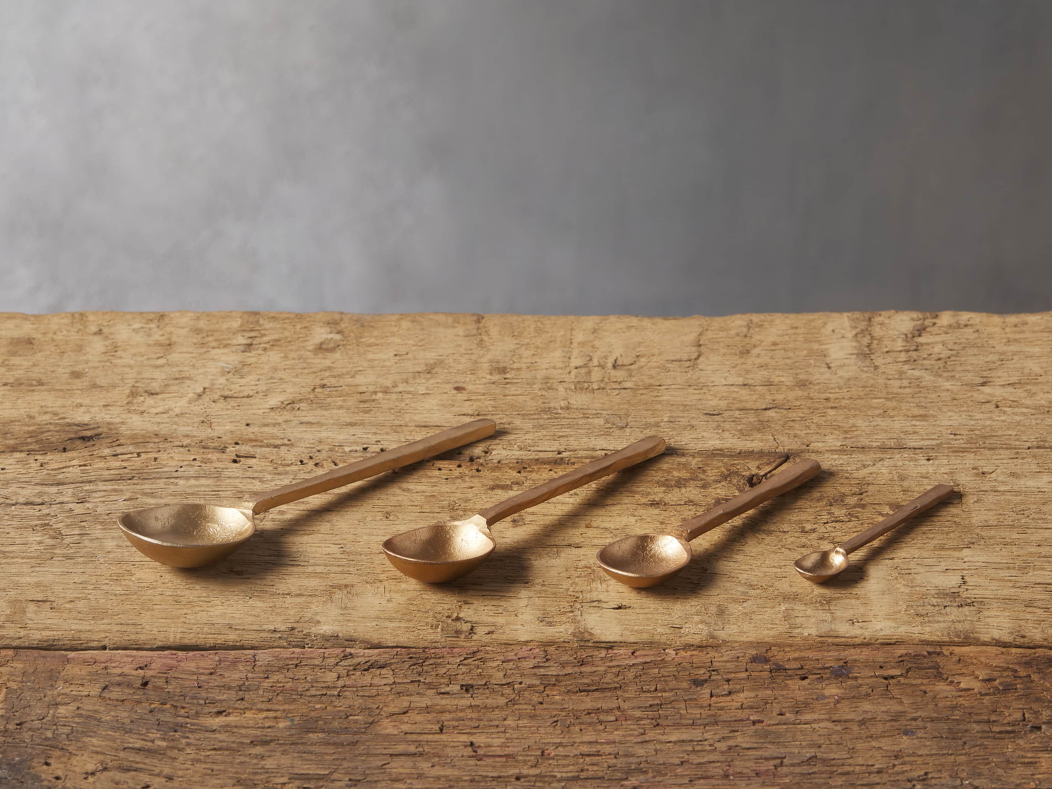 Set of 4 Brass Serving Spoons, slide 3 of 3