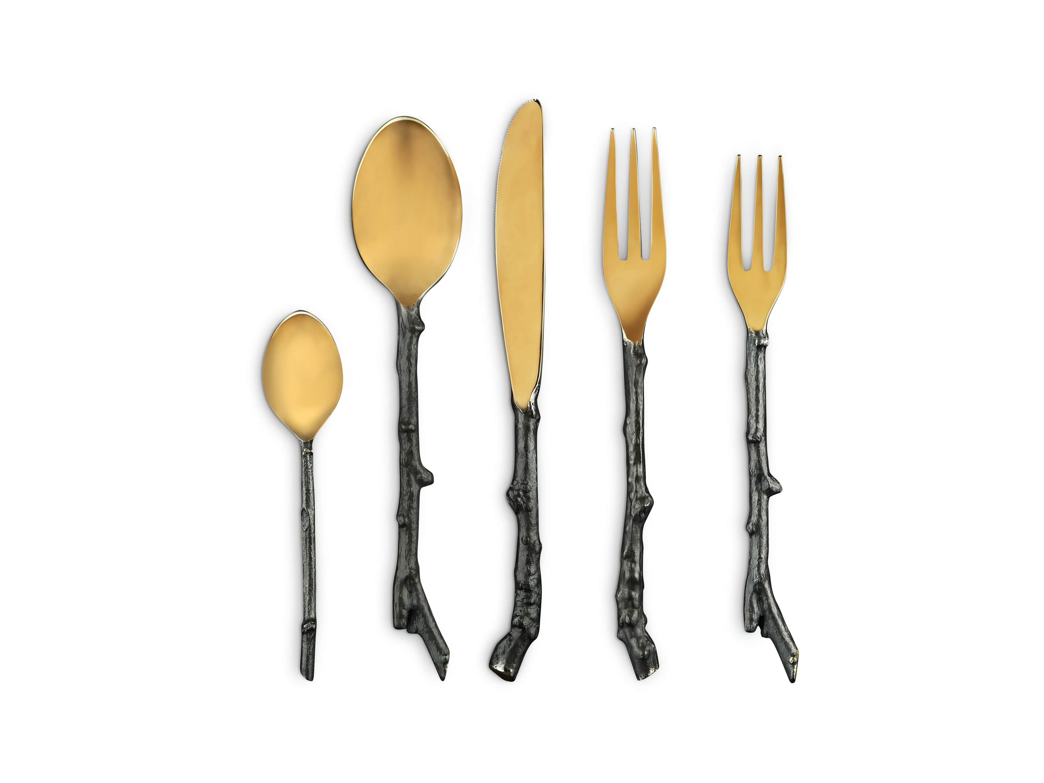 Twig 5 Piece Place Setting in Brass, slide 3 of 3