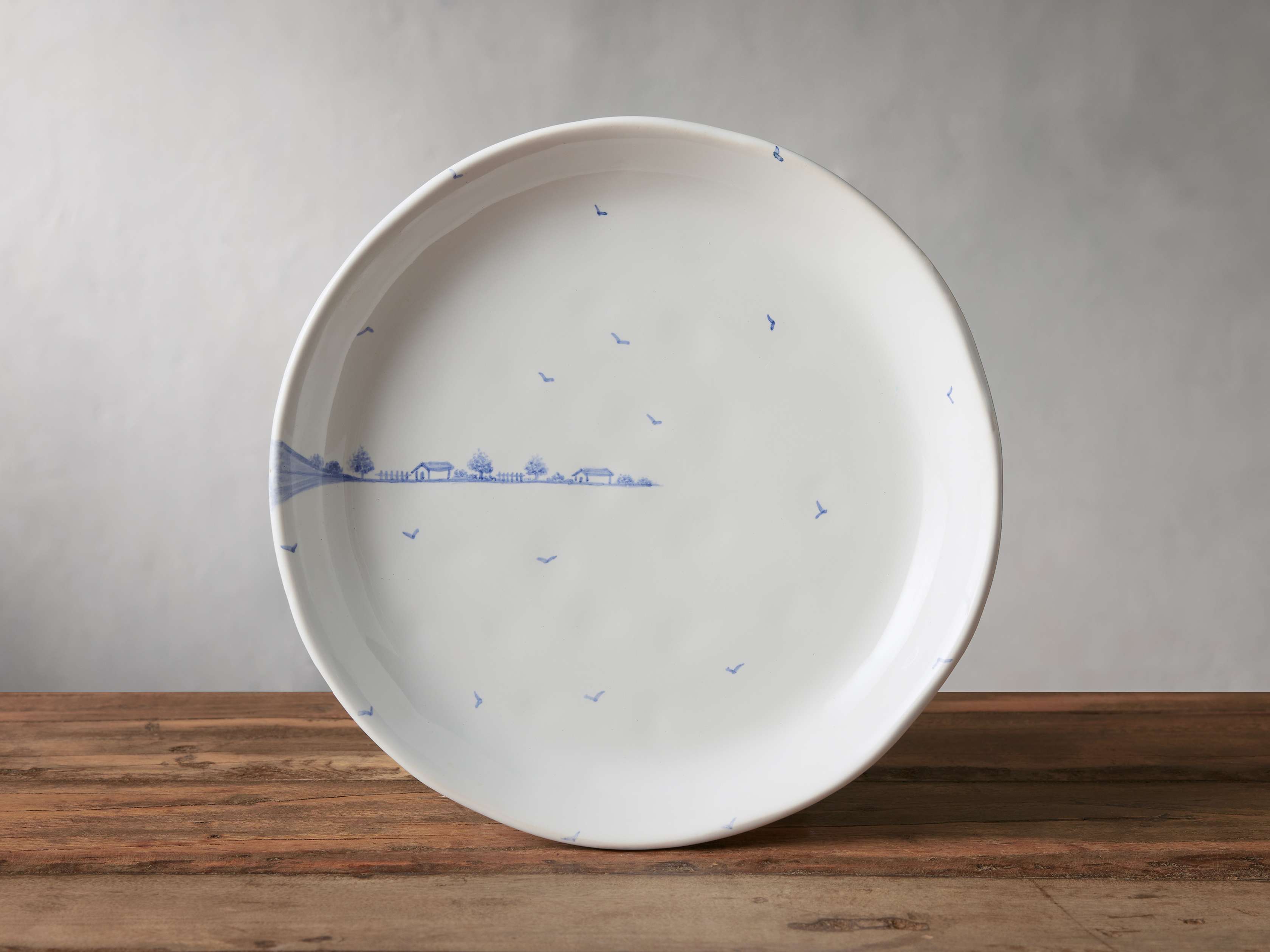 Village Scene Salad Plates (Set of 4)