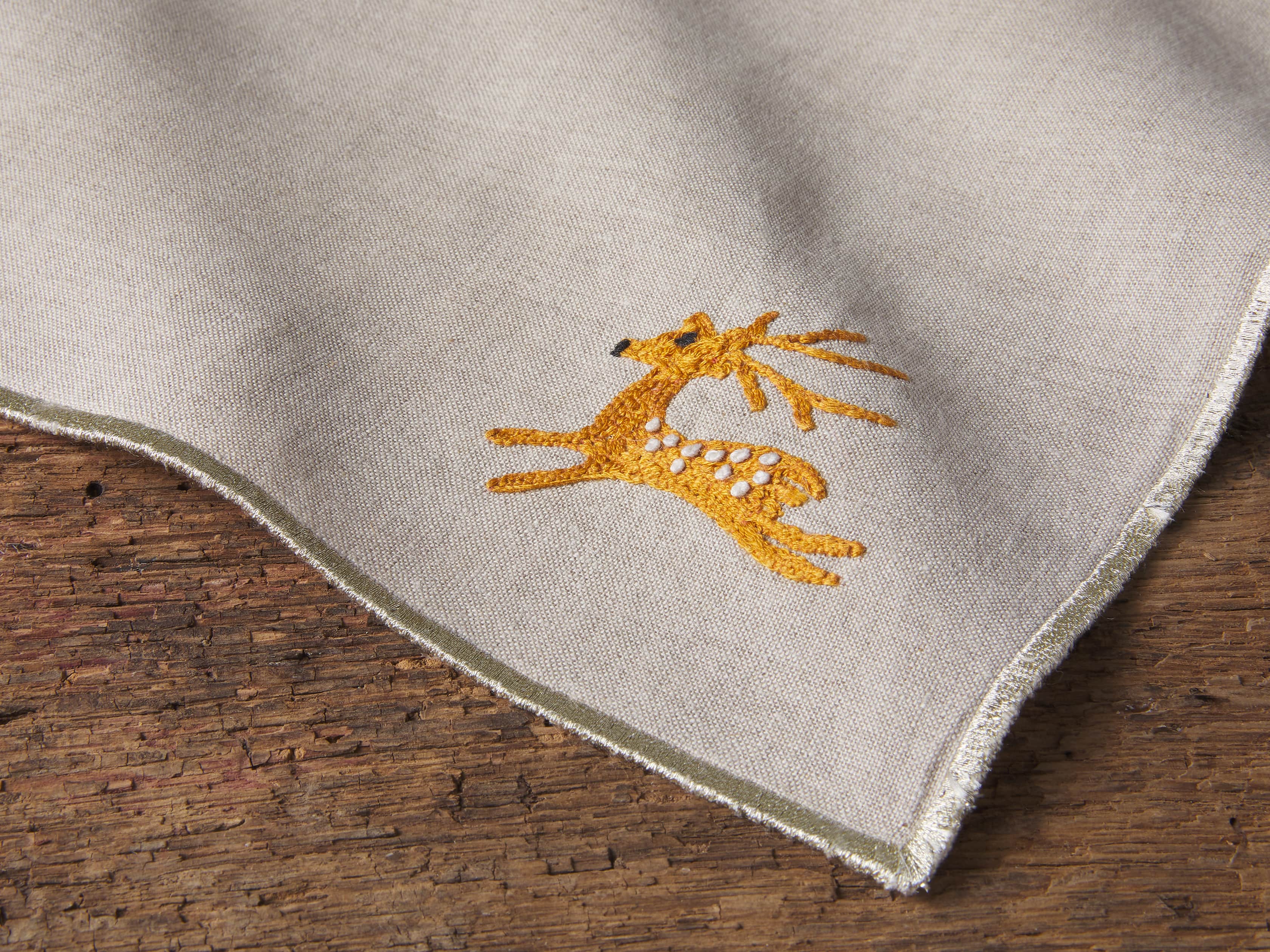 Set of 4 Woodland Animal Cocktail Napkin, slide 2 of 2
