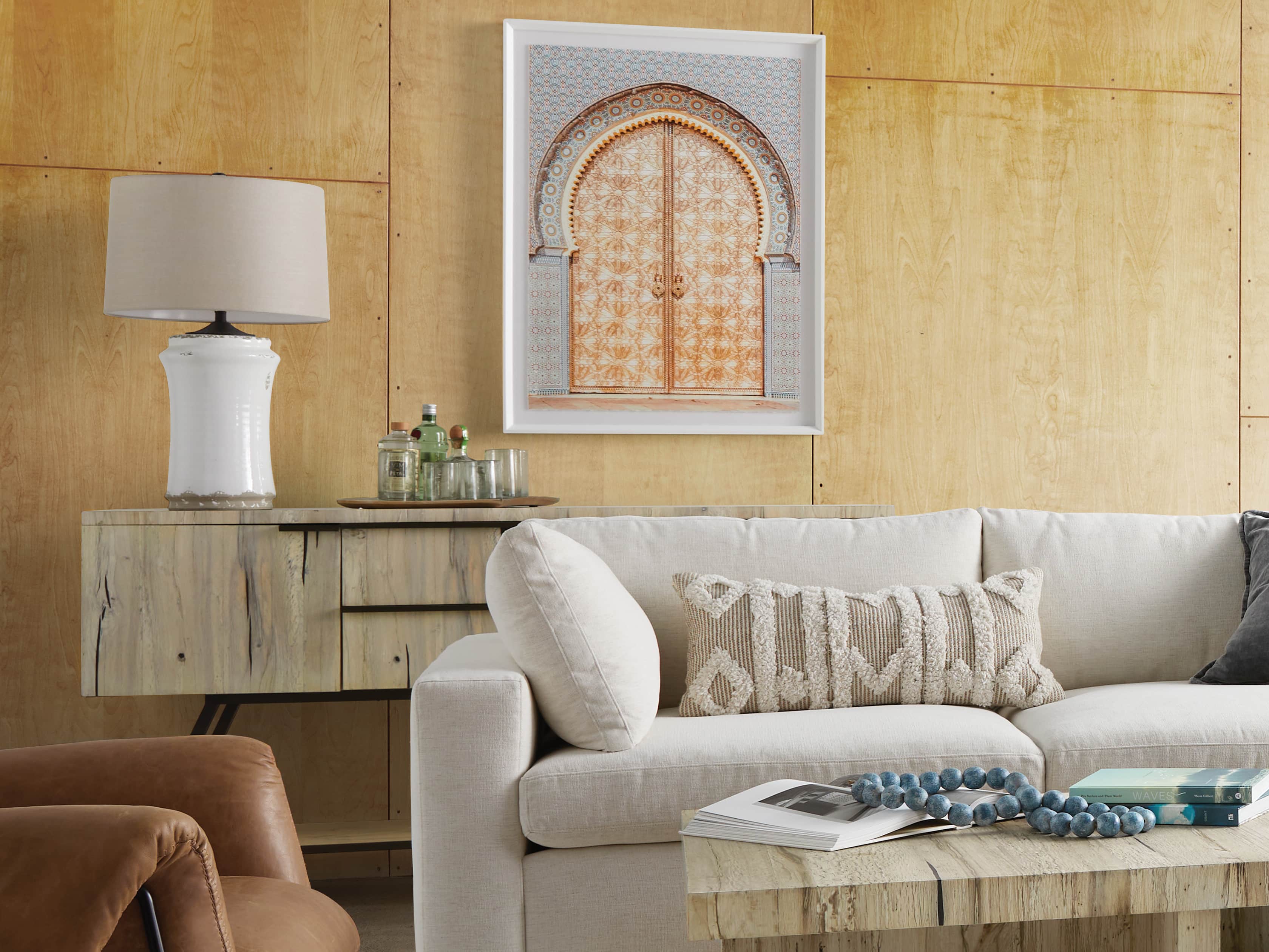 Ghent Terracotta Table Lamp in White, slide 4 of 6