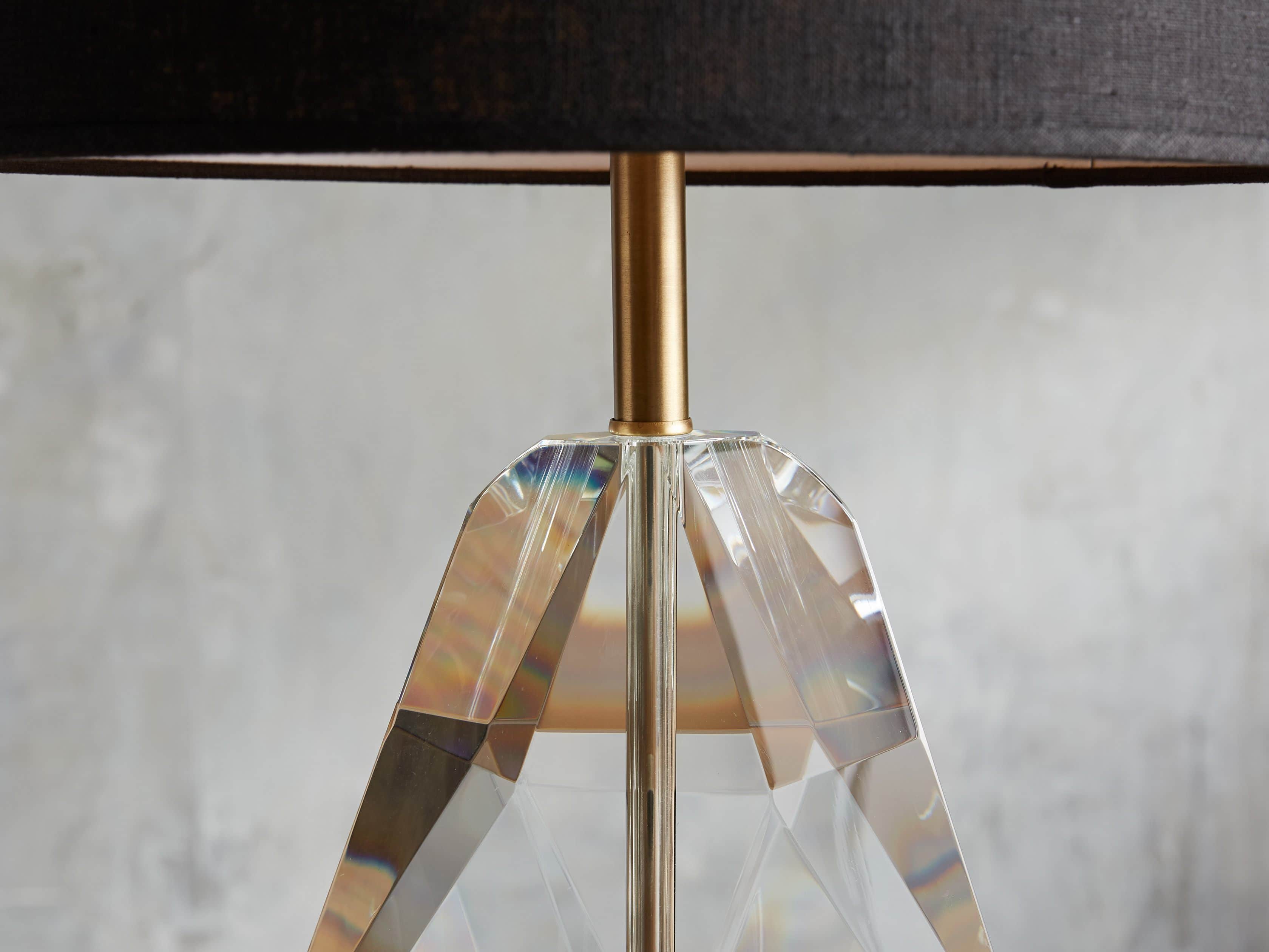 Lola Teardrop Table Lamp With Black Shade, slide 2 of 4