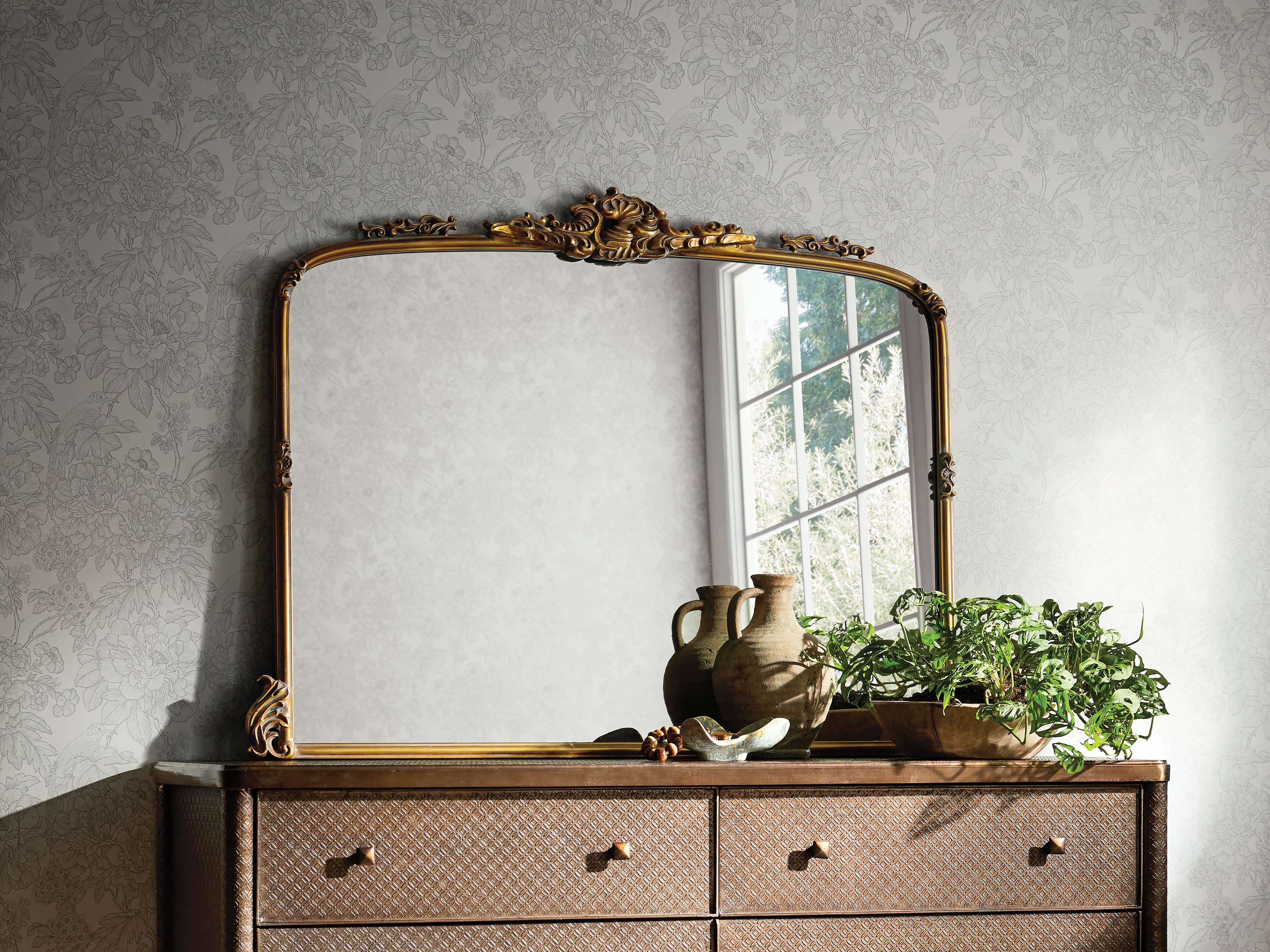 Erinne Wallpaper in Grey, slide 3 of 3