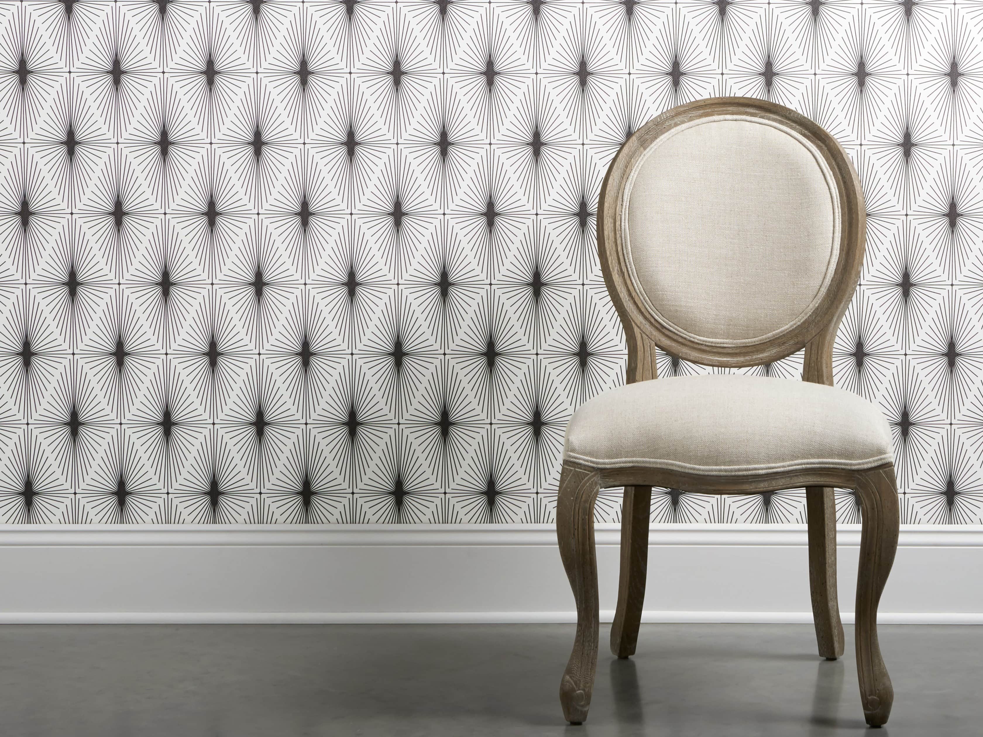 Deco Diamonds Wallpaper in Black, slide 1 of 3