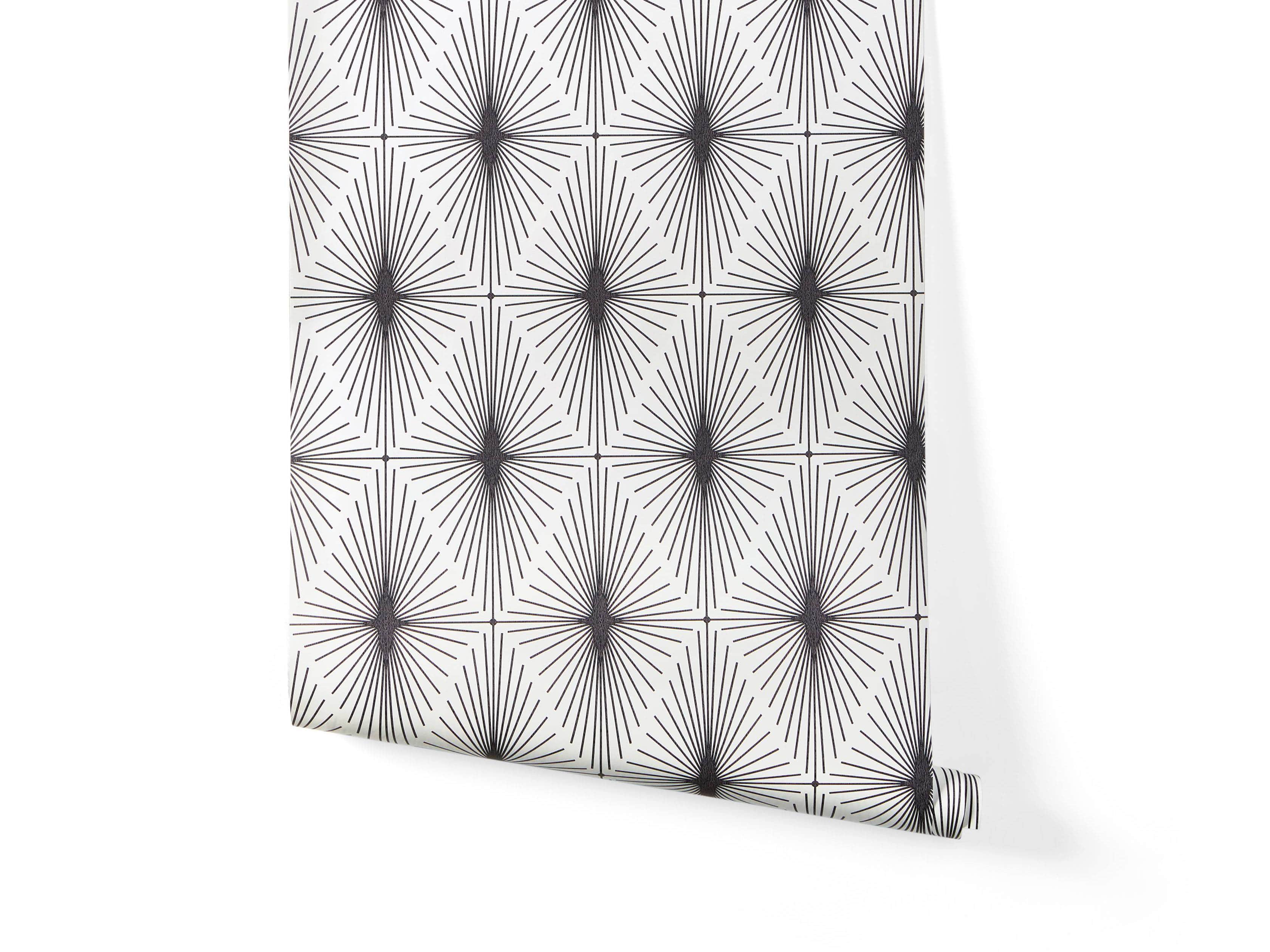 Deco Diamonds Wallpaper in Black, slide 2 of 3