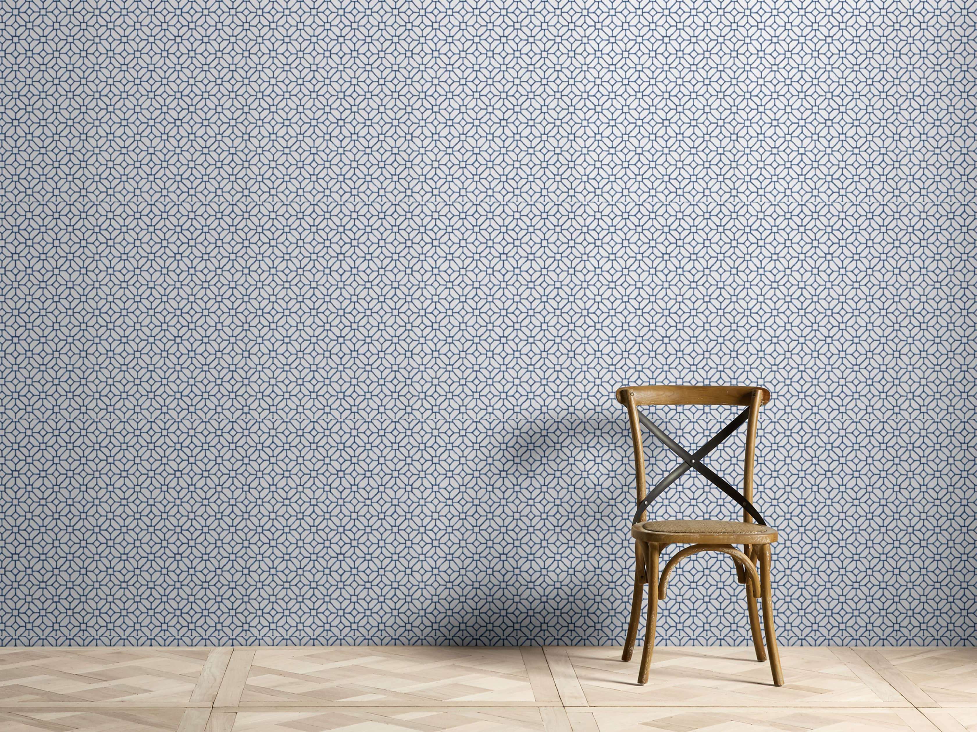 Phoebe Wallpaper in Blue, slide 1 of 2