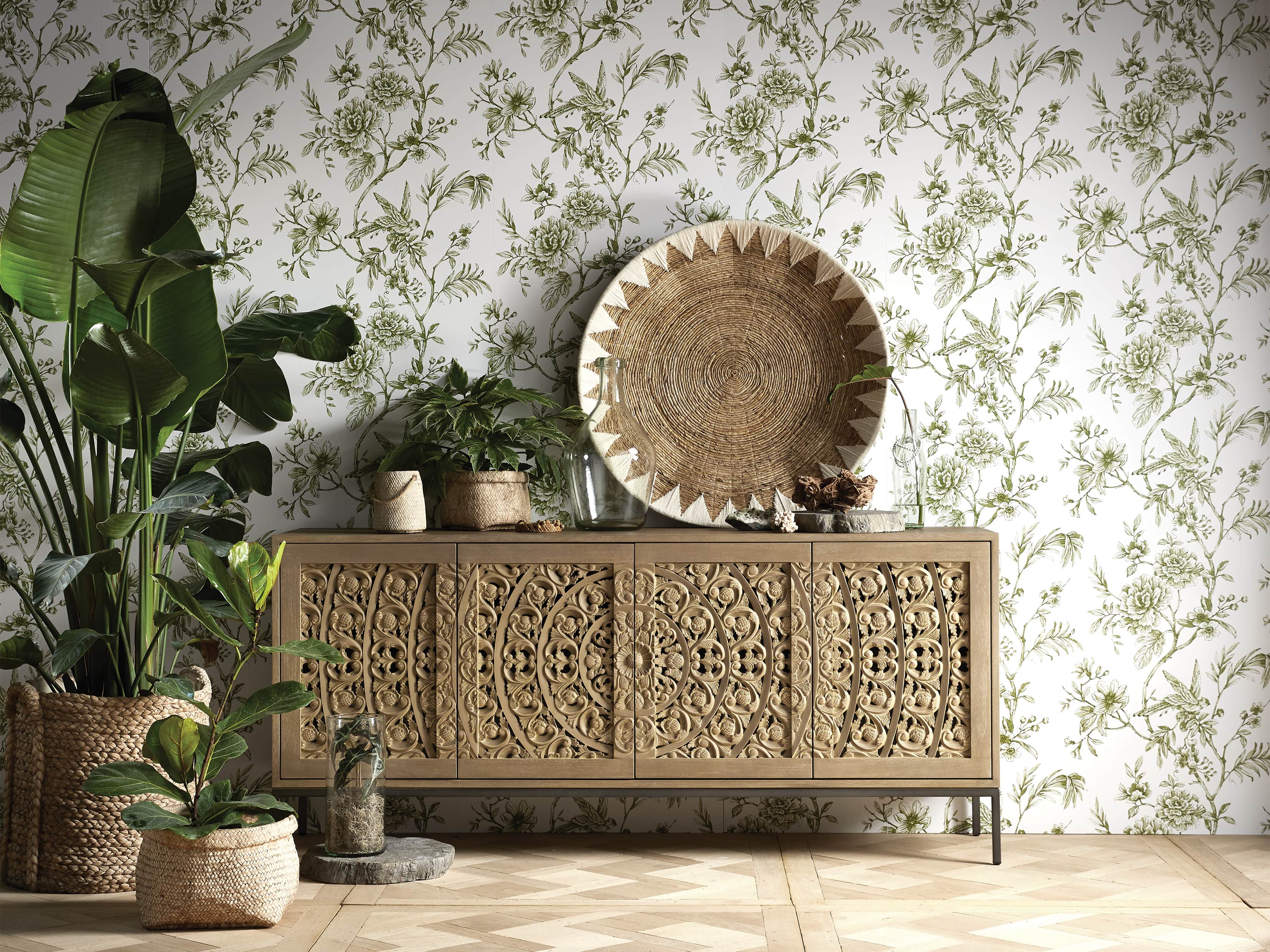 Dancing Damask Wallpaper  Arhaus