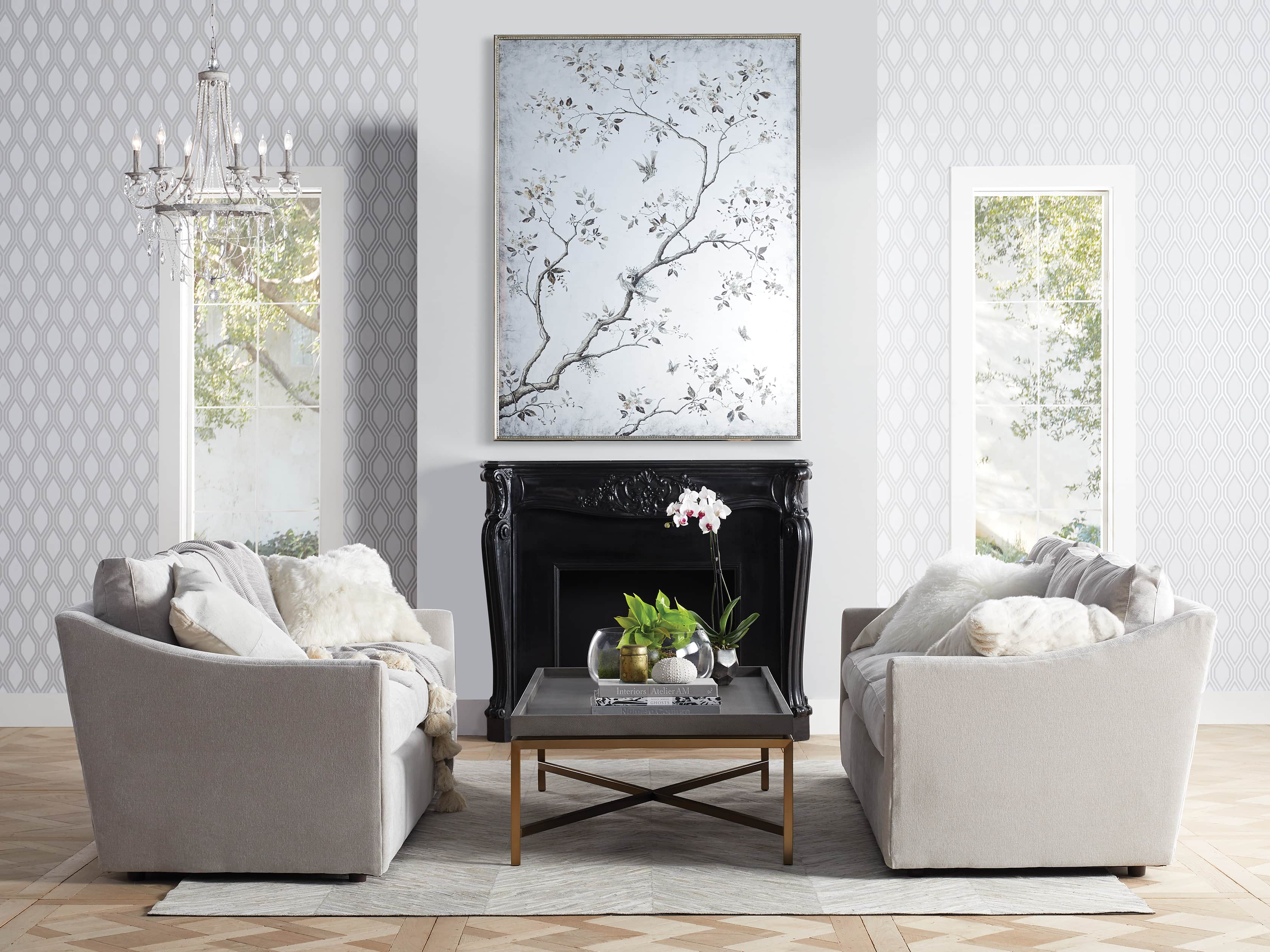 Empire Wallpaper in Grey, slide 4 of 4