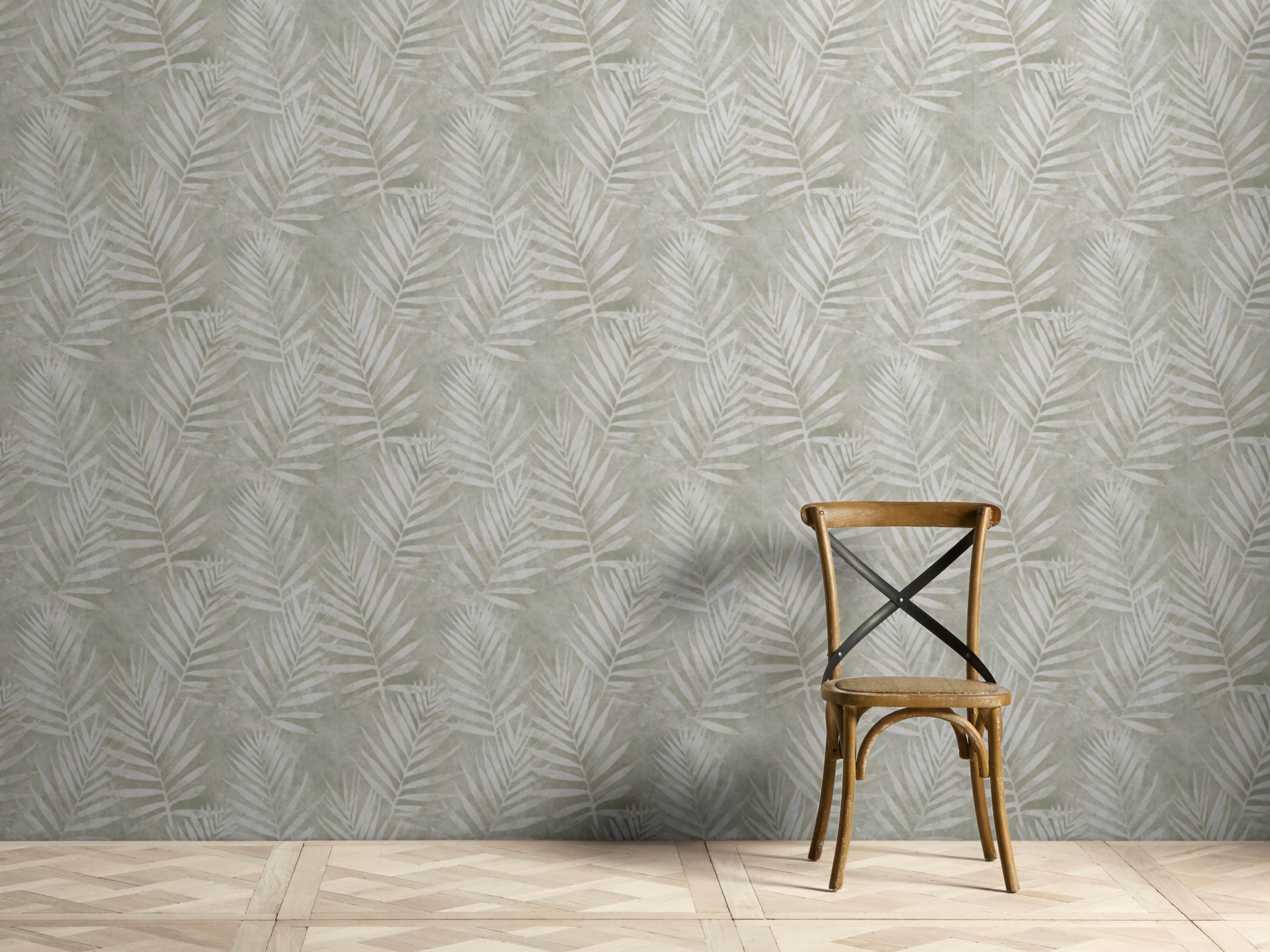 Brasilia Wallpaper in Olive, slide 1 of 2