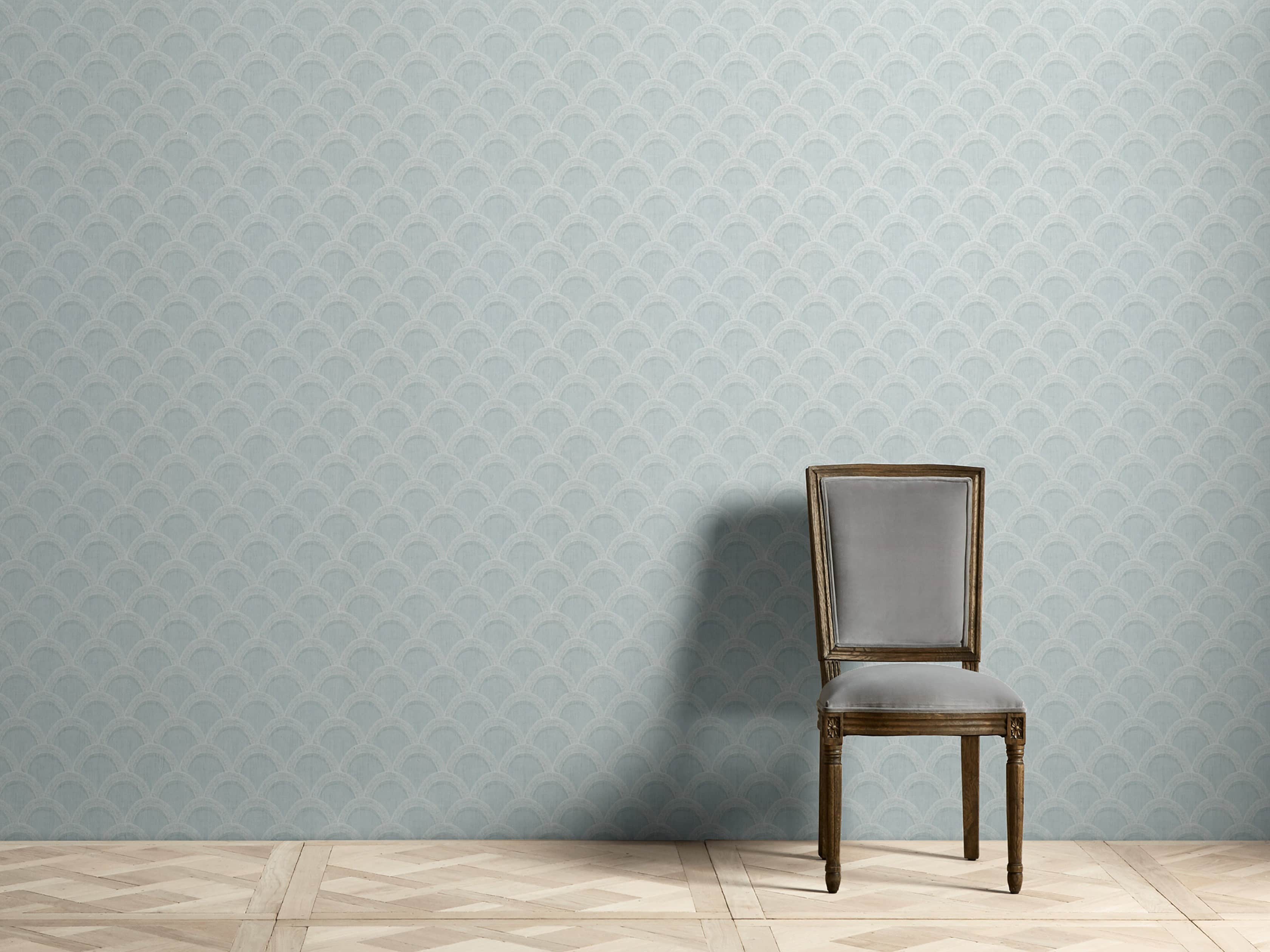 Terrace Wallpaper in Turquoise, slide 1 of 2