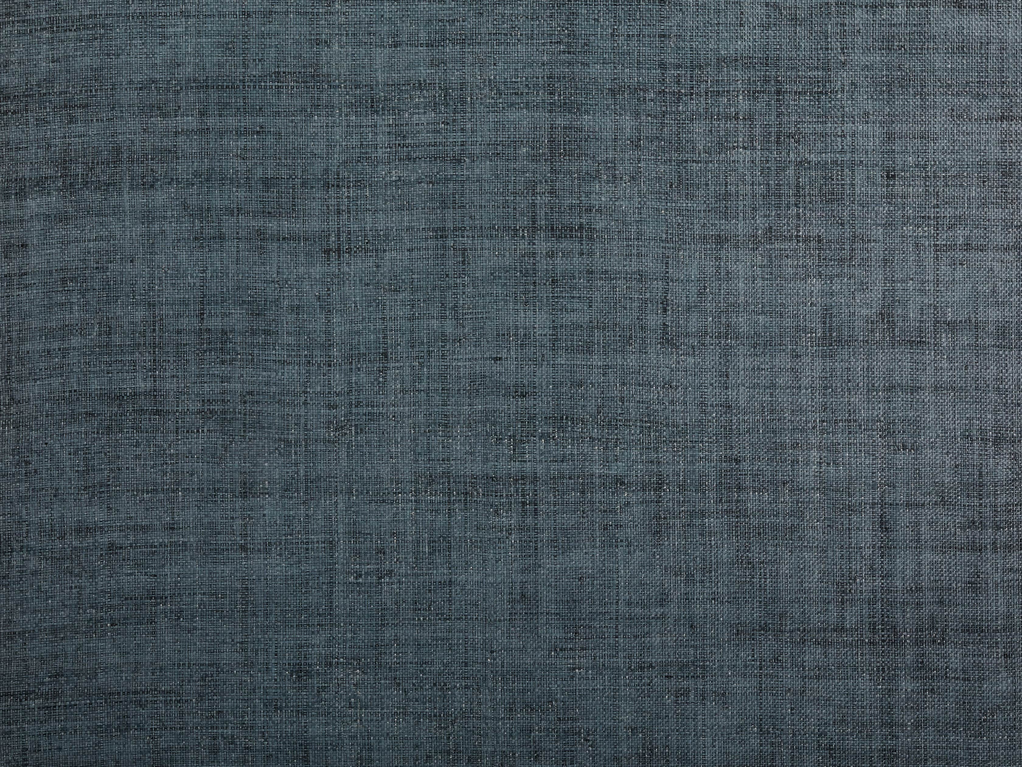 Luzon Grasscloth Wallpaper in Denim, slide 2 of 3