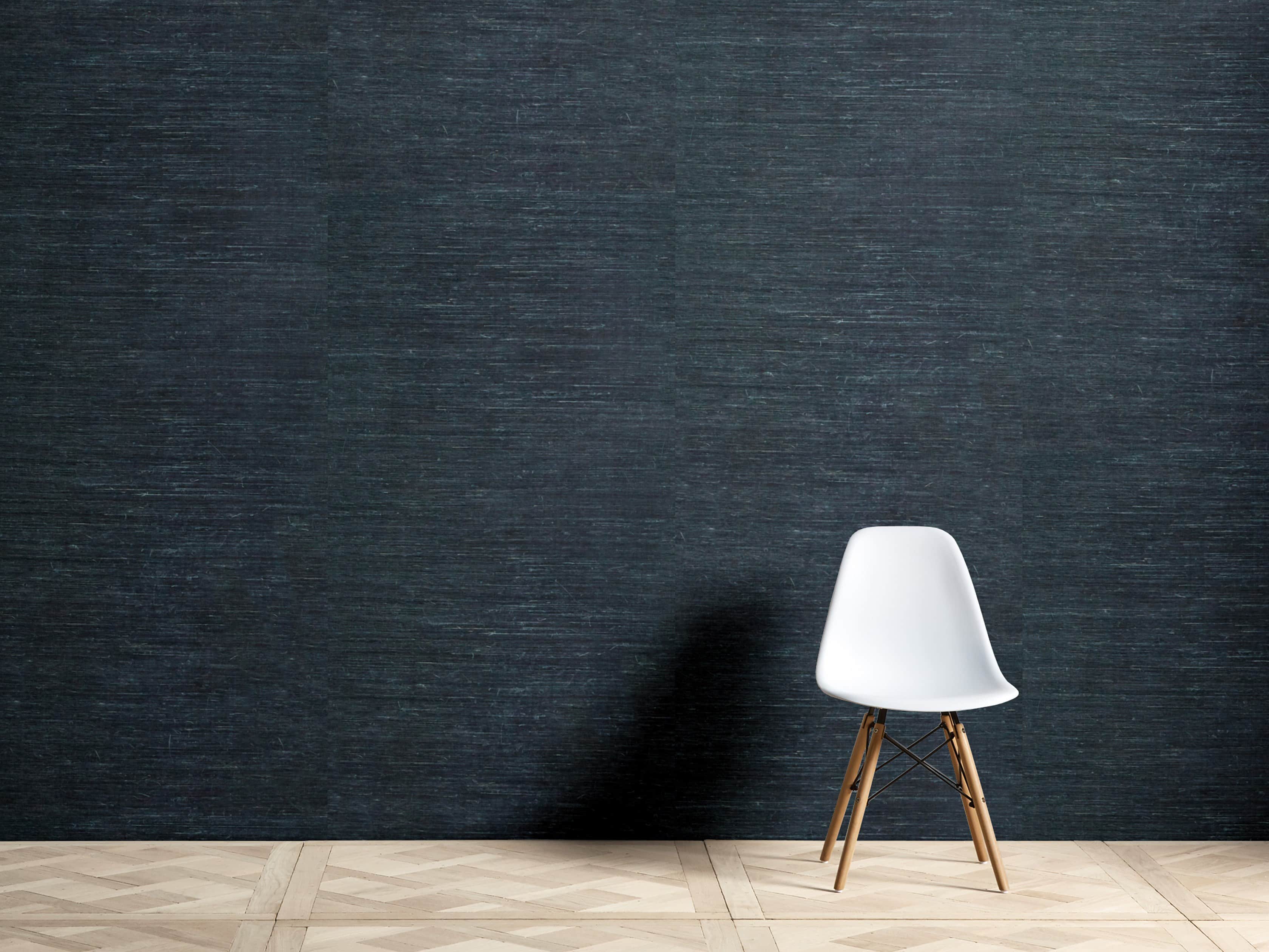 Andez Grasscloth Wallpaper in Marine, slide 1 of 2