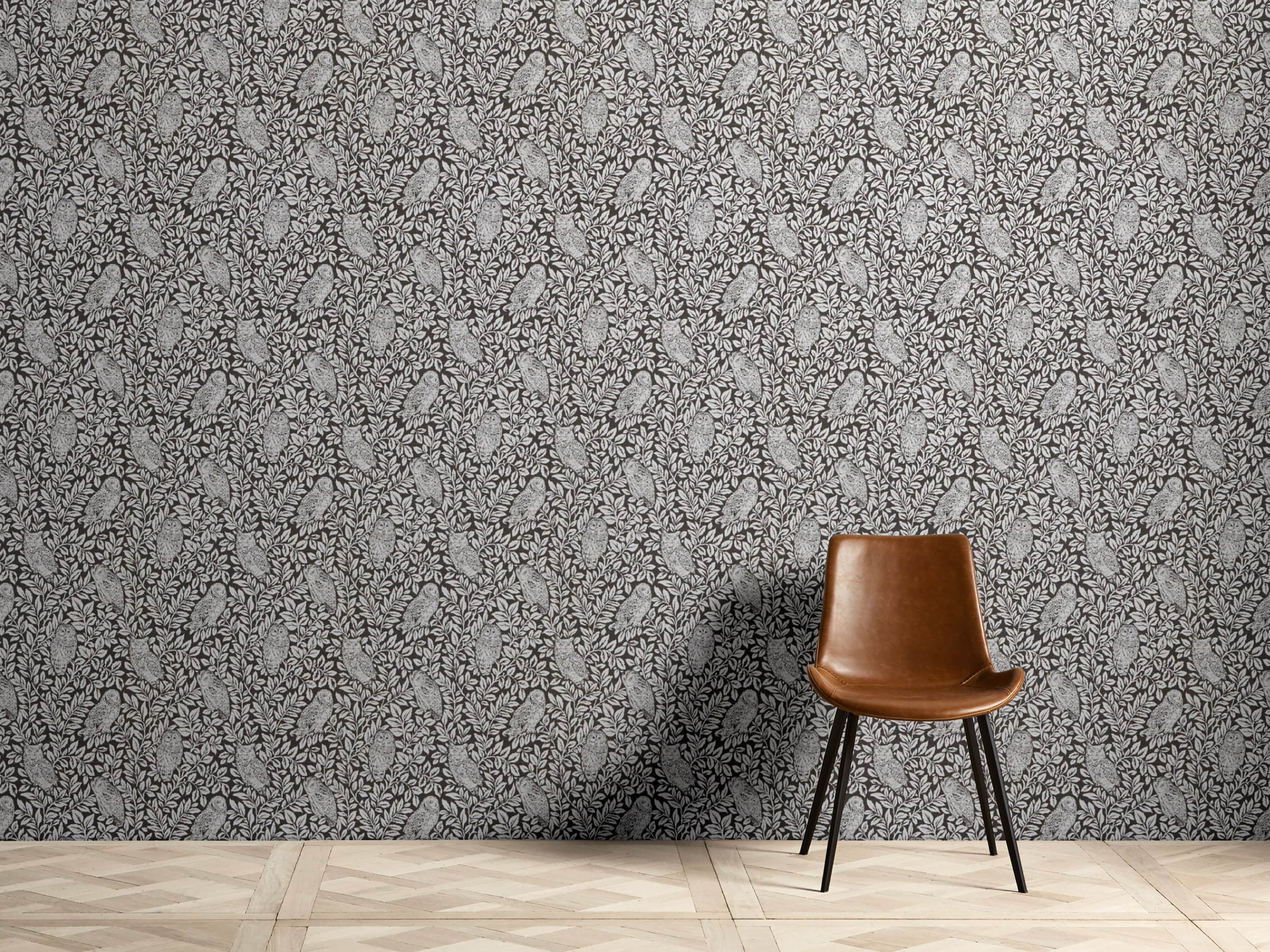 Serenity Wallpaper in Charcoal, slide 1 of 2