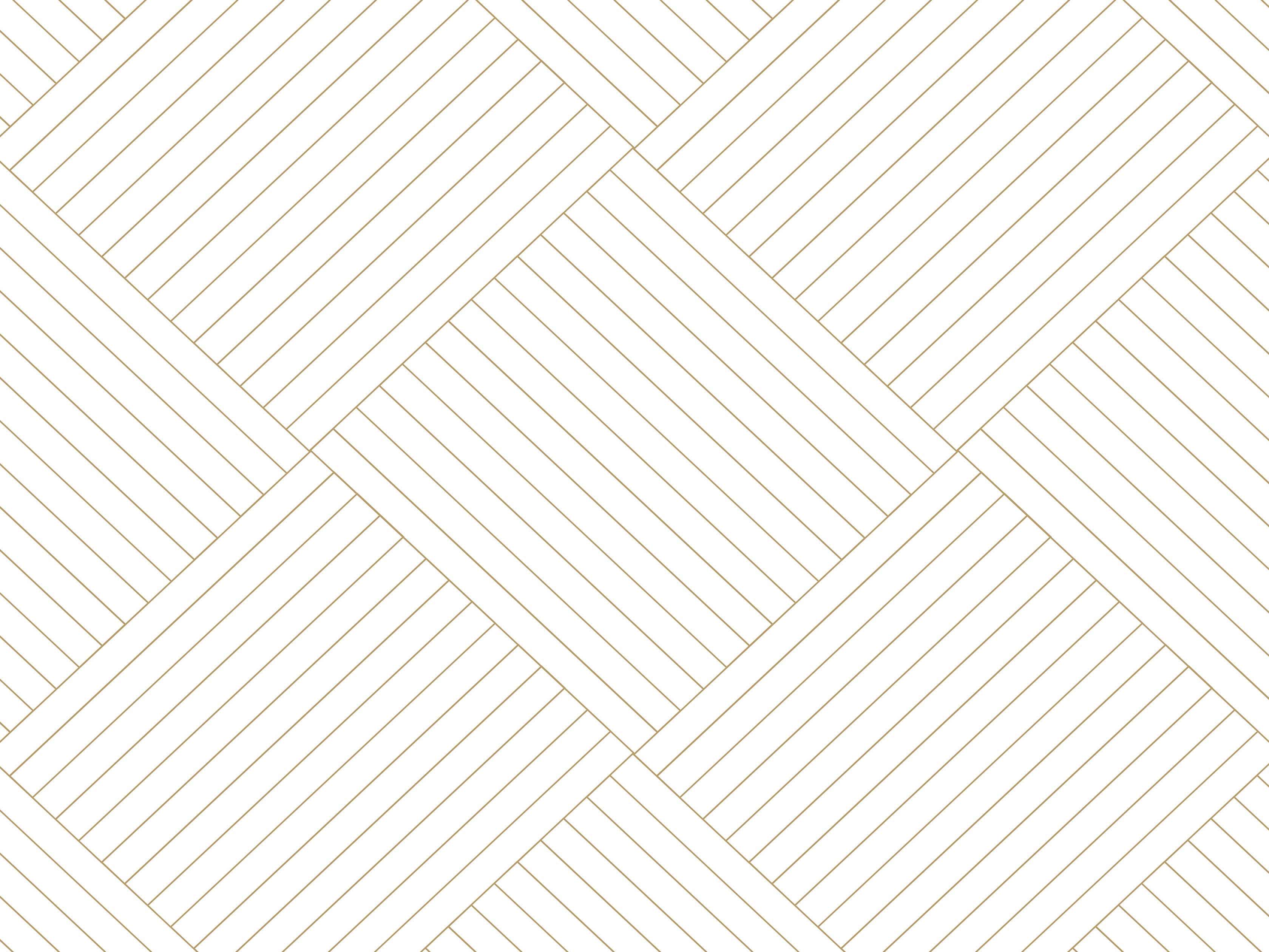 Basketweave Wallpaper in White & Gold, slide 2 of 2