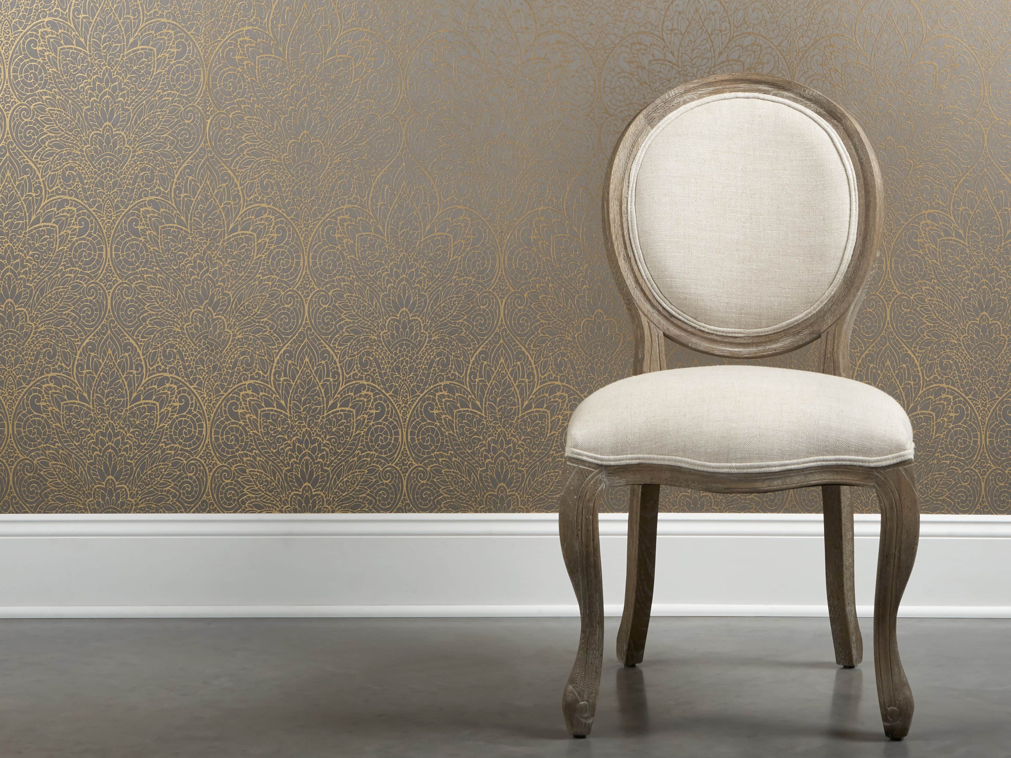 Victorian Romance Wallpaper in Grey, slide 1 of 3