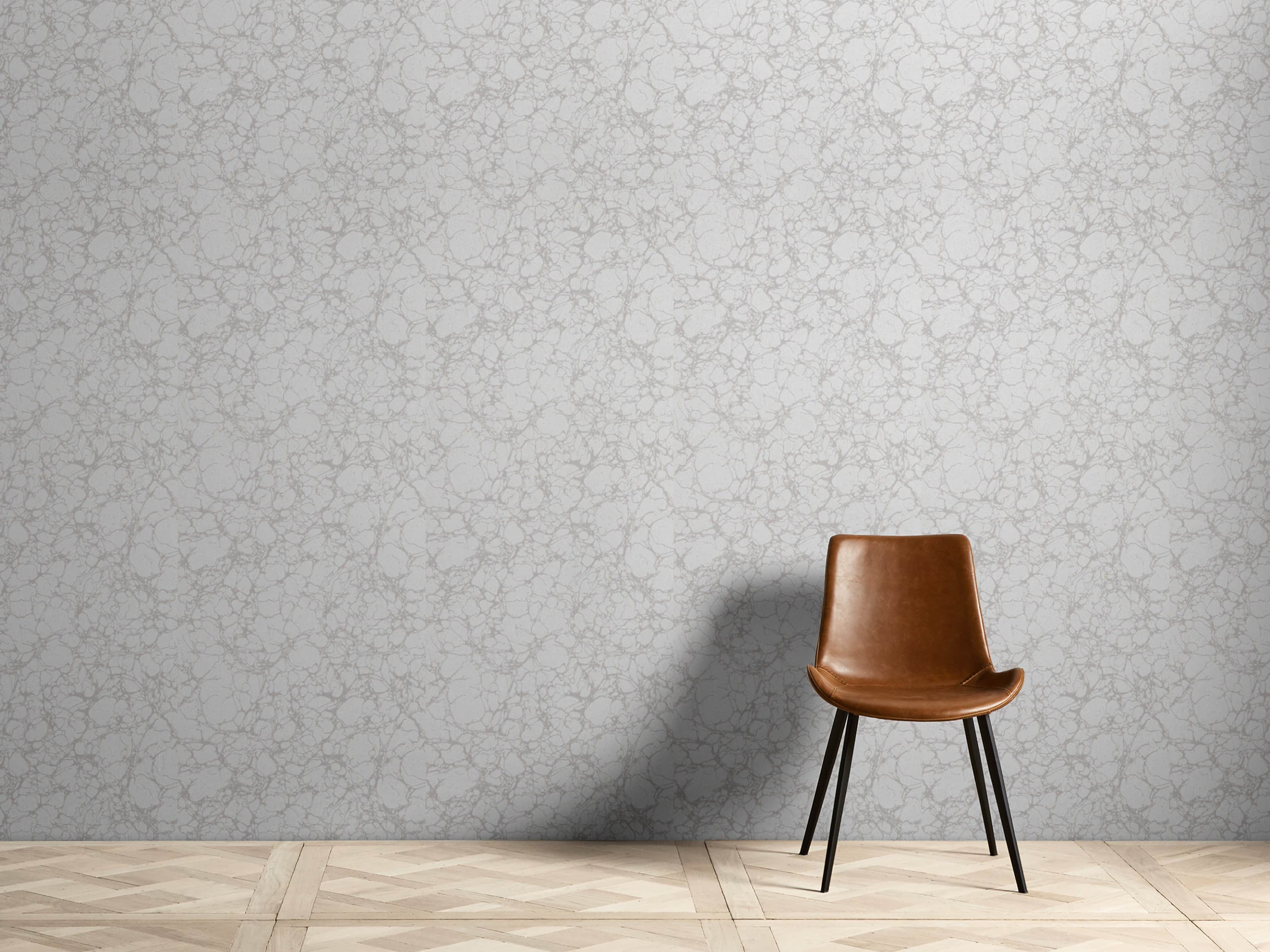 Cararra Marble Wallpaper in Grey, slide 1 of 2