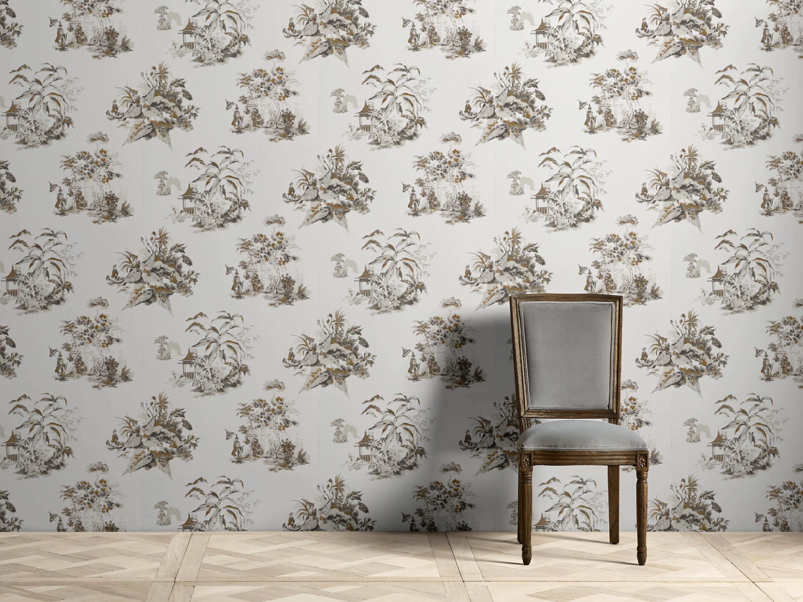 Tranquility Wallpaper in Beige, slide 1 of 3
