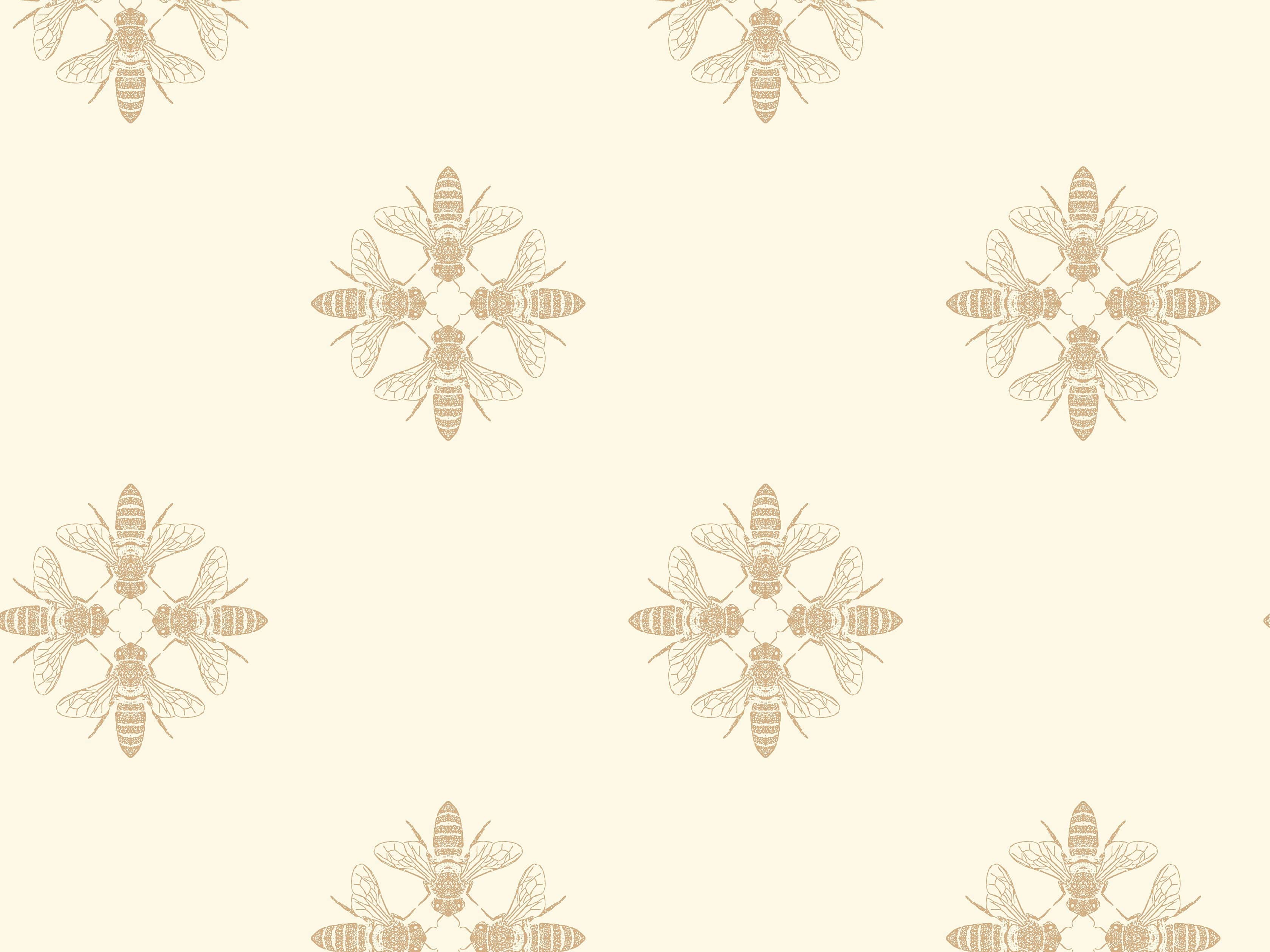 Harmony Wallpaper in Ivory and Gold, slide 1 of 1
