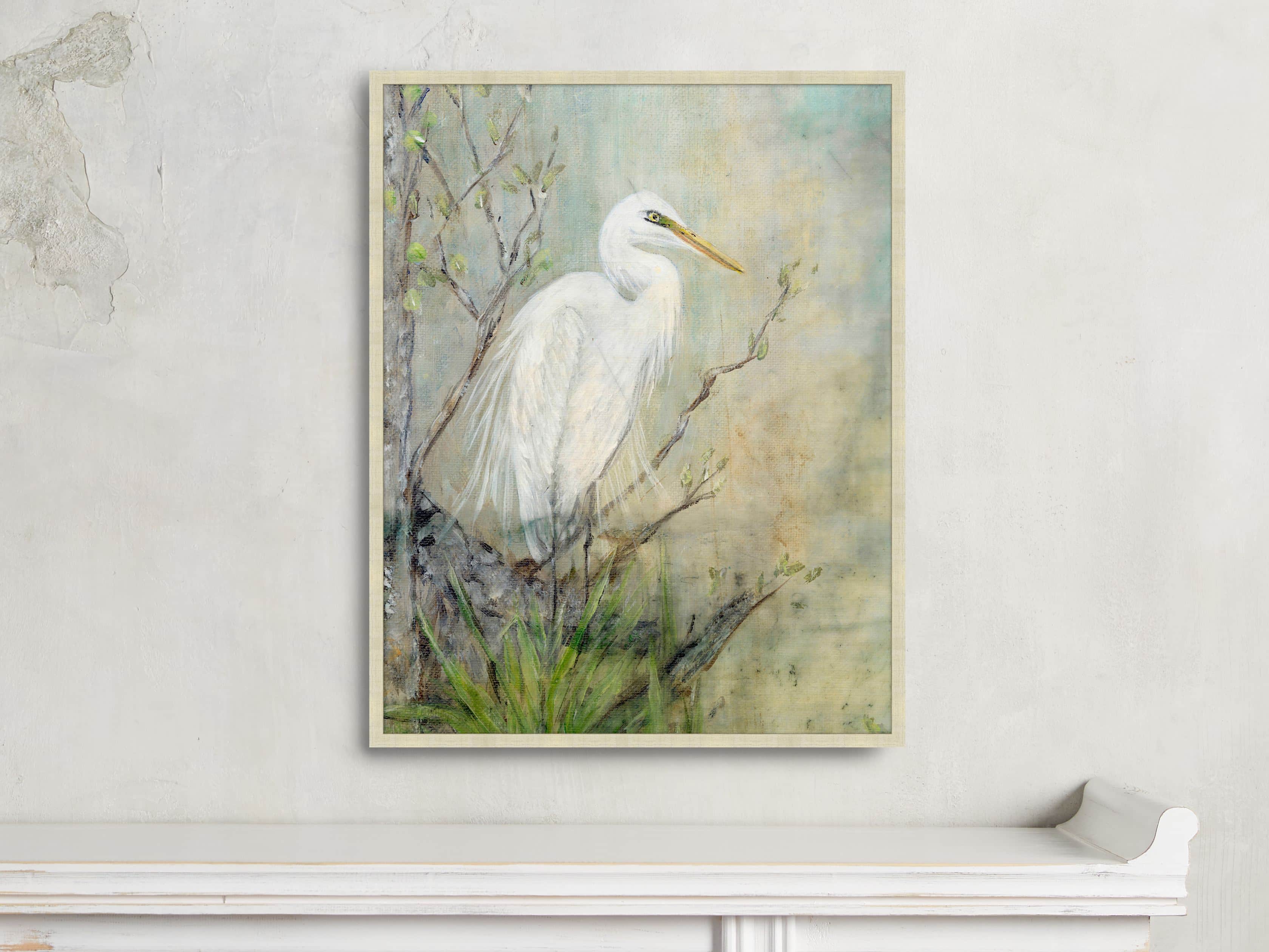 Coastal Heron 22" X 28" Framed Print 1