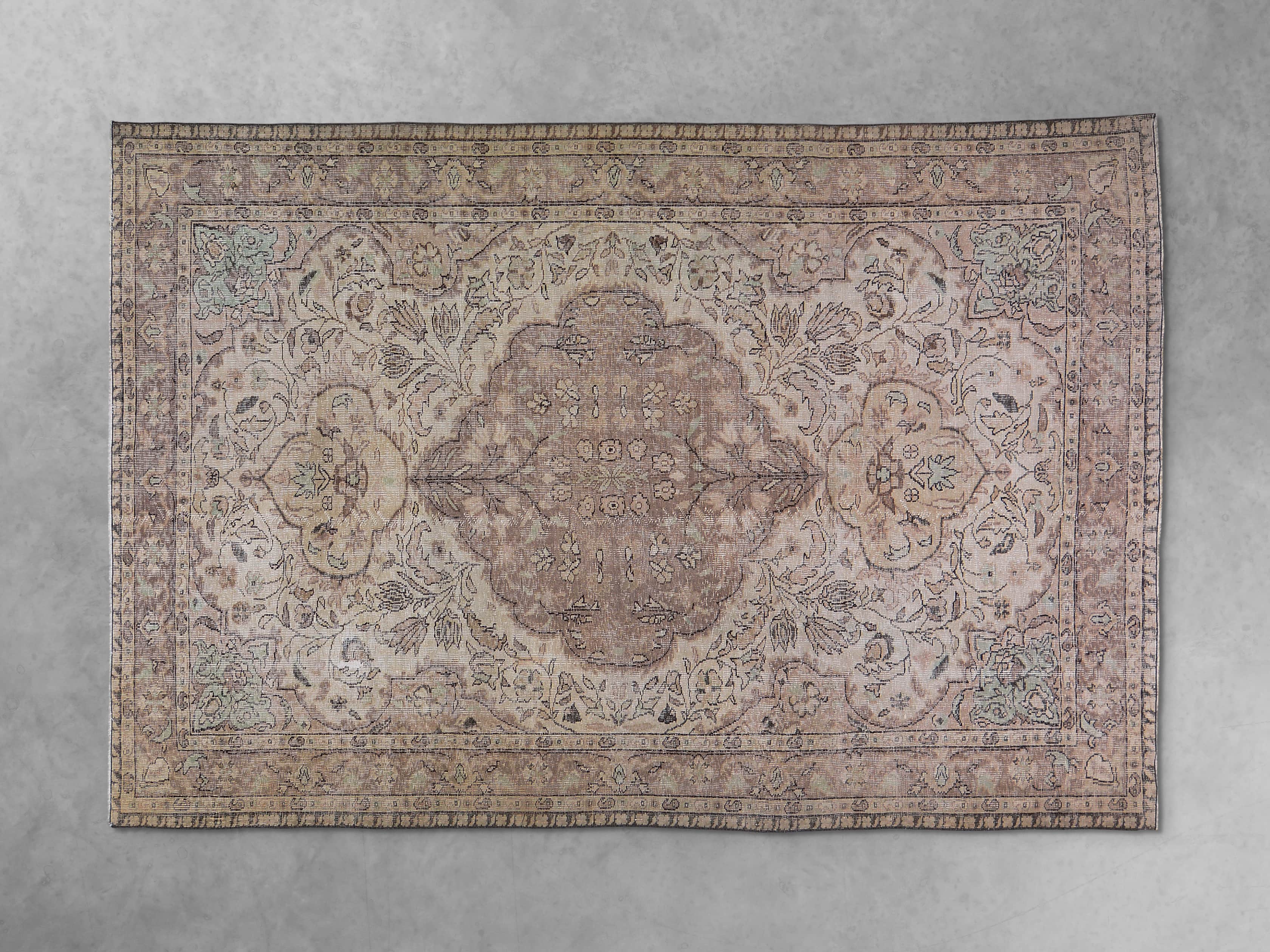 One of a Kind 6'4" x 9'8"' Vintage Turkish Rug