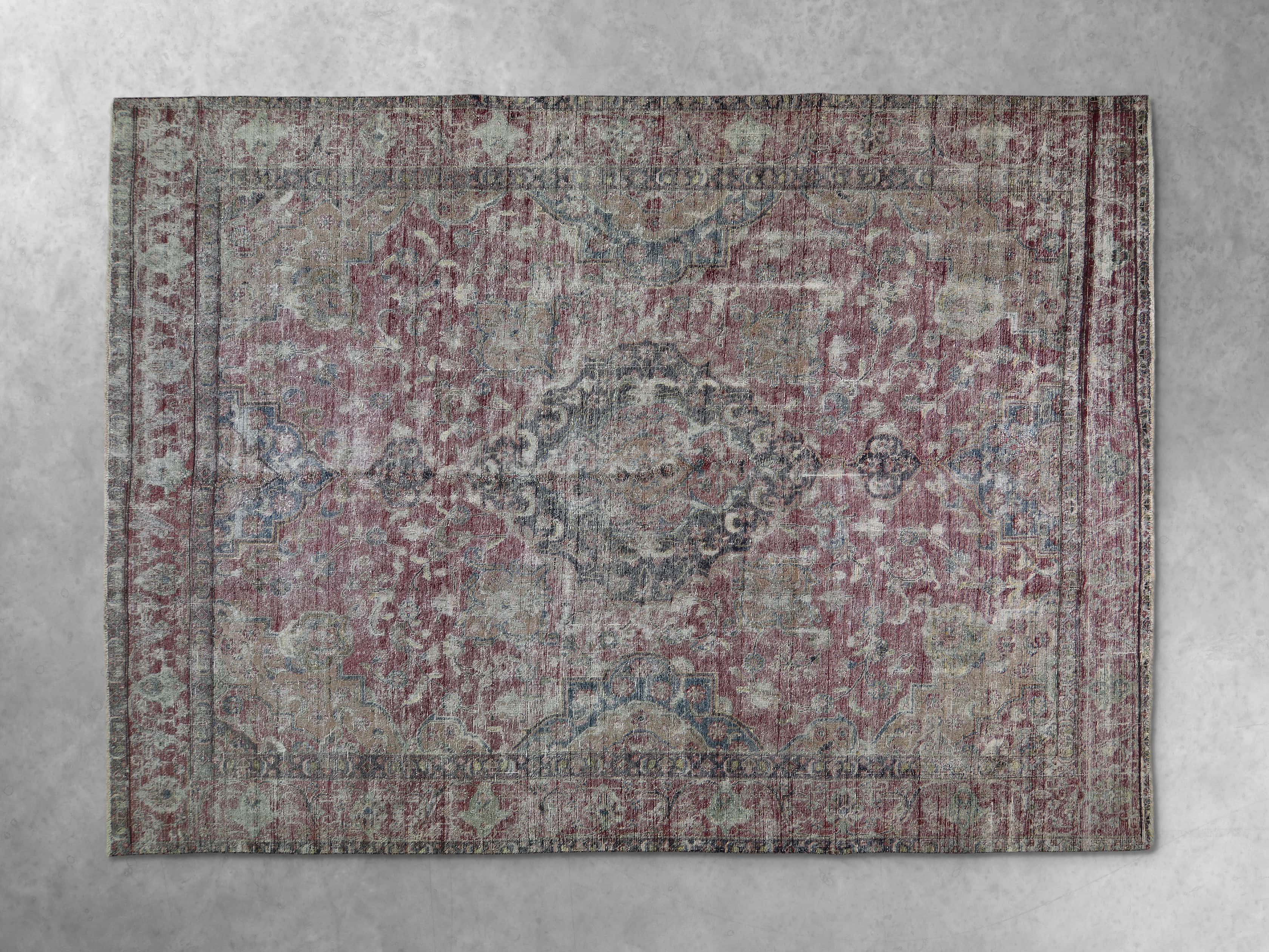 One of a Kind 9'1" x 12'7" Vintage Persian Rug, slide 2 of 3
